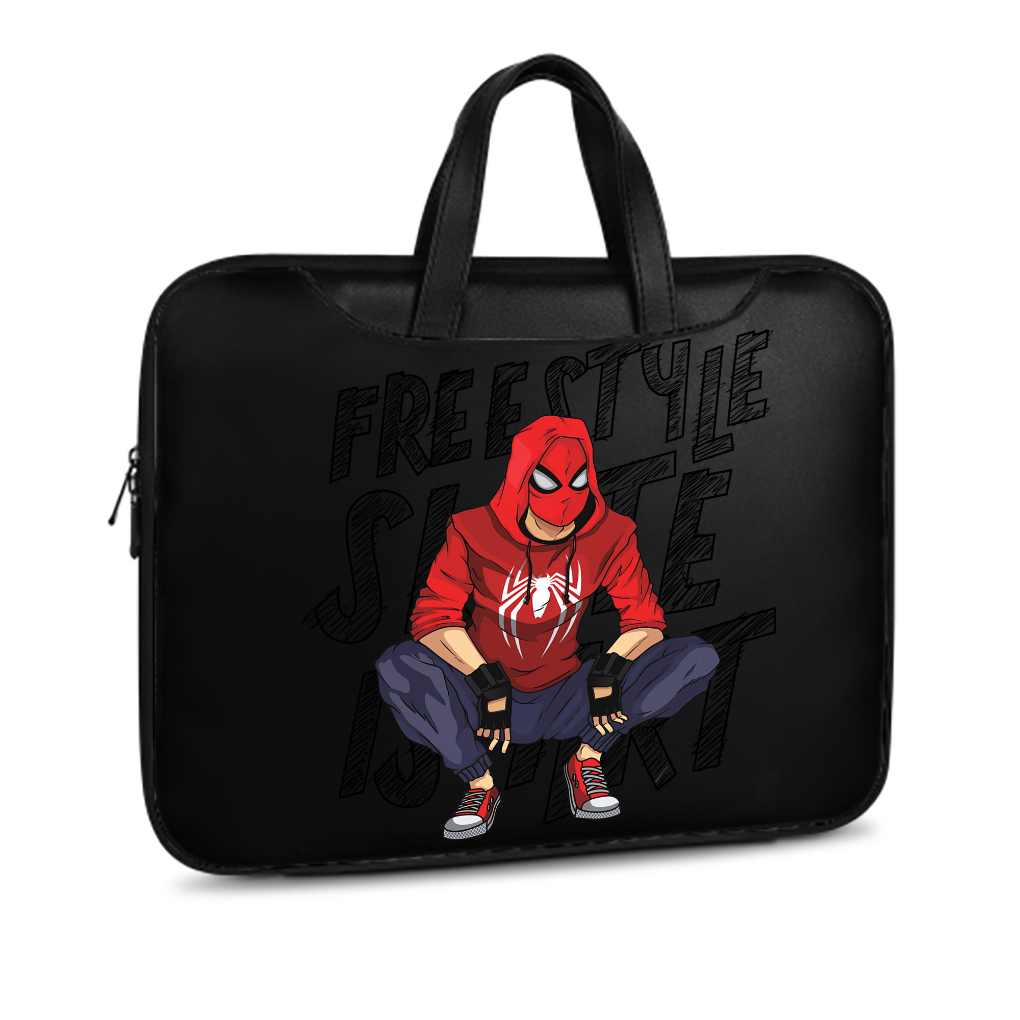 （画像用） Spider Man スパイダーマン レザーラップトップバッグ　ノートパソコンケース
