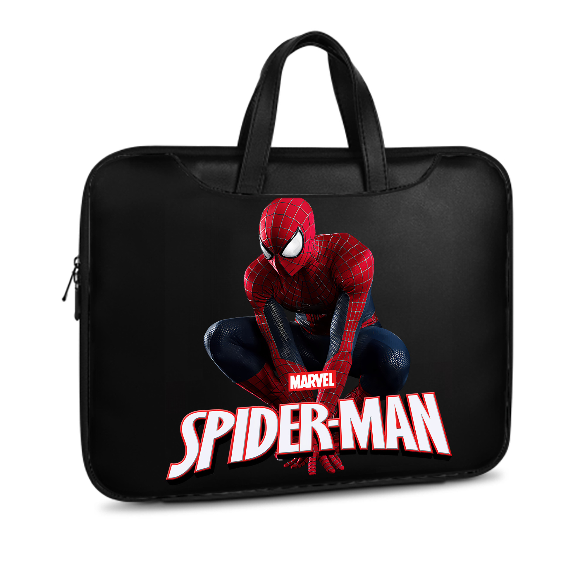 （画像用） Spider Man スパイダーマン レザーラップトップバッグ　ノートパソコンケース