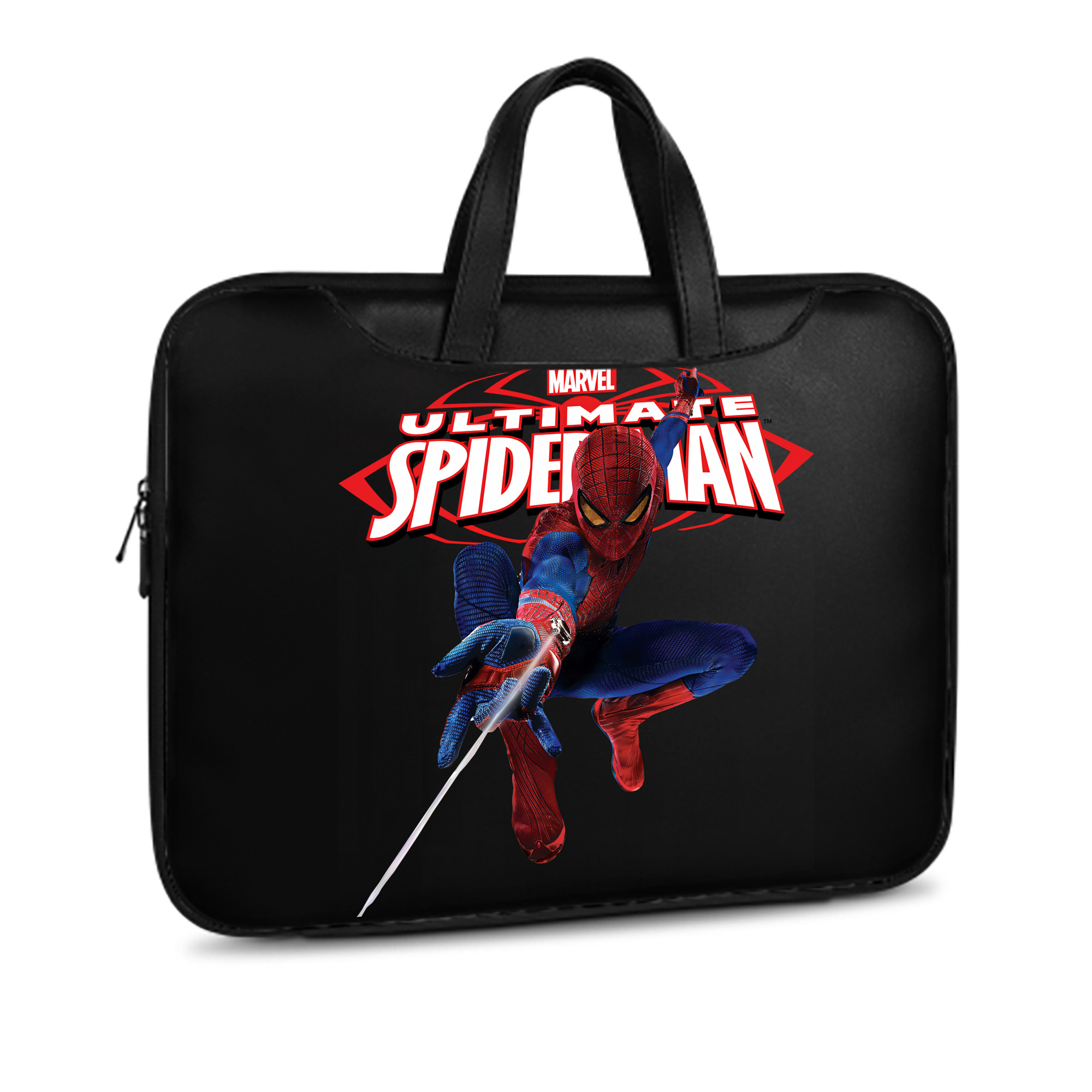 （画像用） Spider Man スパイダーマン レザーラップトップバッグ　ノートパソコンケース