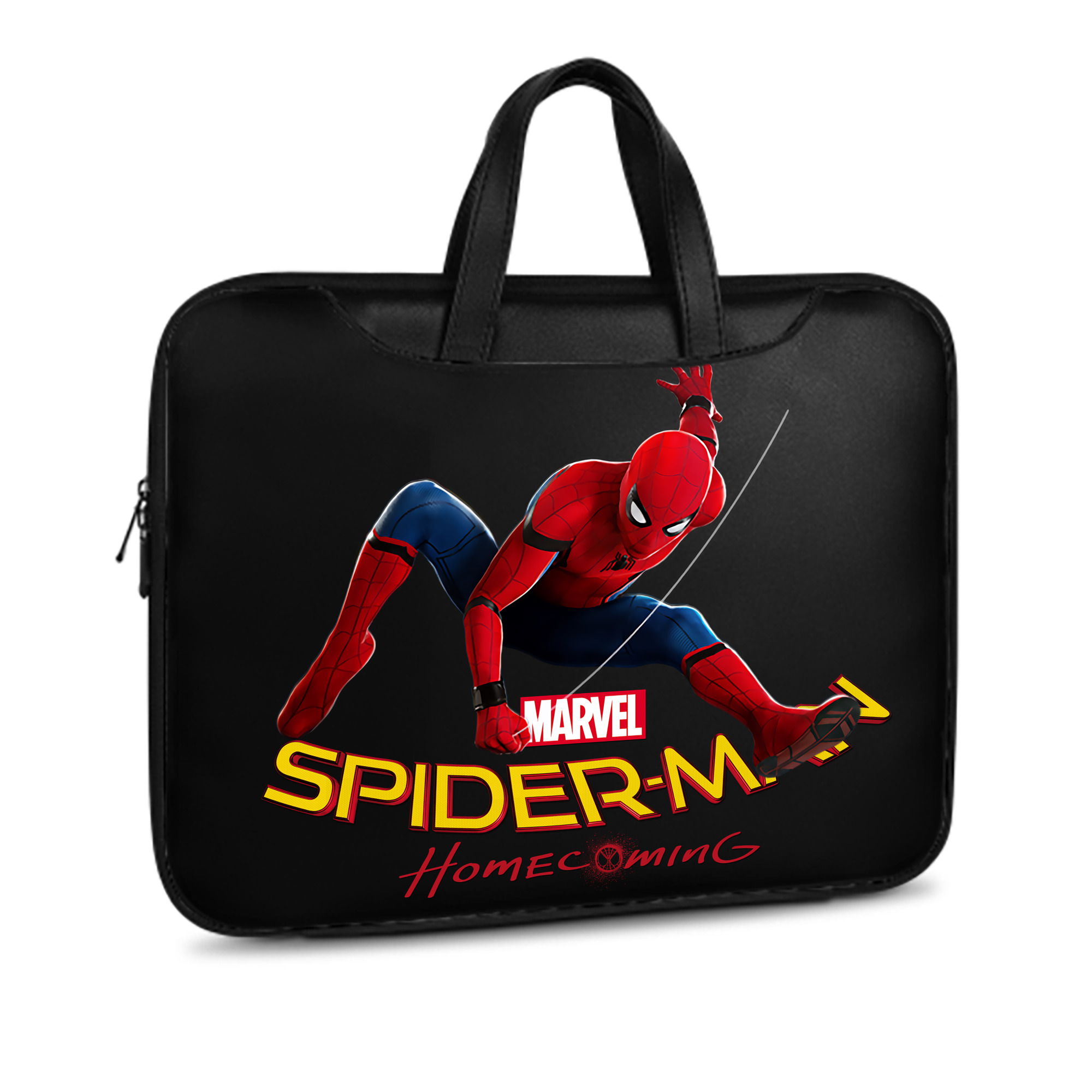 （画像用） Spider Man スパイダーマン レザーラップトップバッグ　ノートパソコンケース