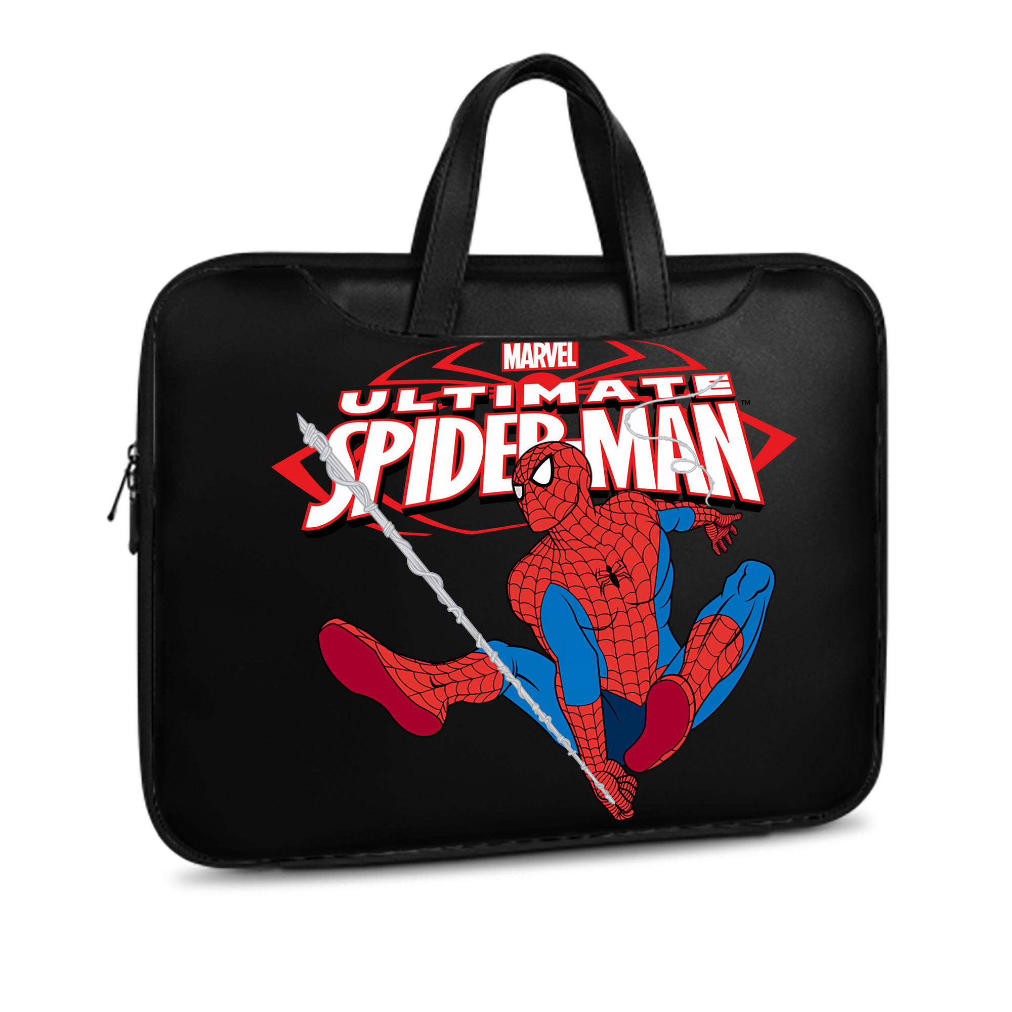 （画像用） Spider Man スパイダーマン レザーラップトップバッグ　ノートパソコンケース