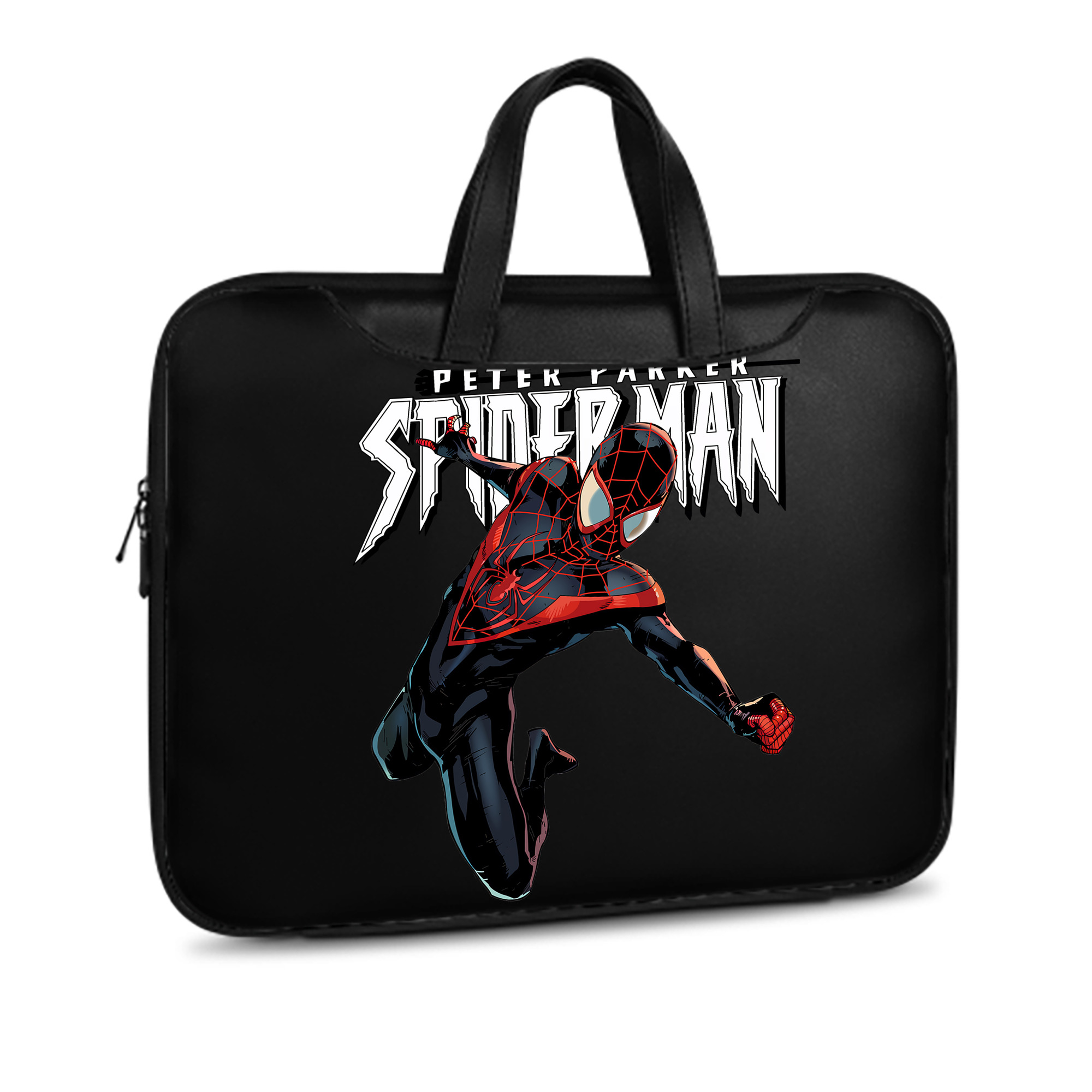 （画像用） Spider Man スパイダーマン レザーラップトップバッグ　ノートパソコンケース