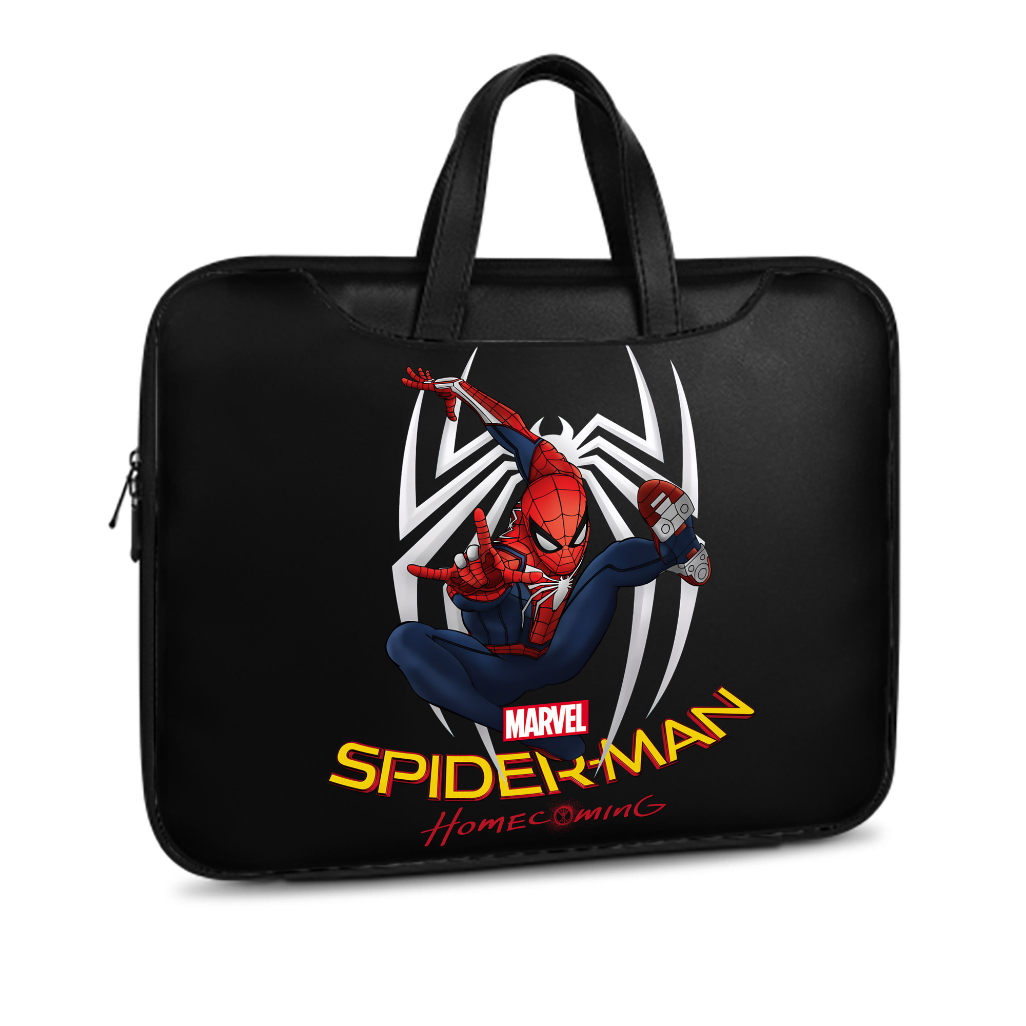 （画像用） Spider Man スパイダーマン レザーラップトップバッグ　ノートパソコンケース