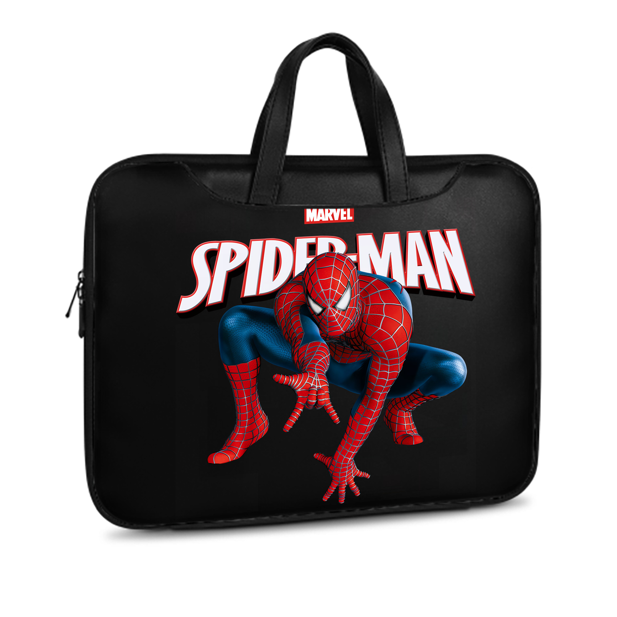 （画像用） Spider Man スパイダーマン レザーラップトップバッグ　ノートパソコンケース
