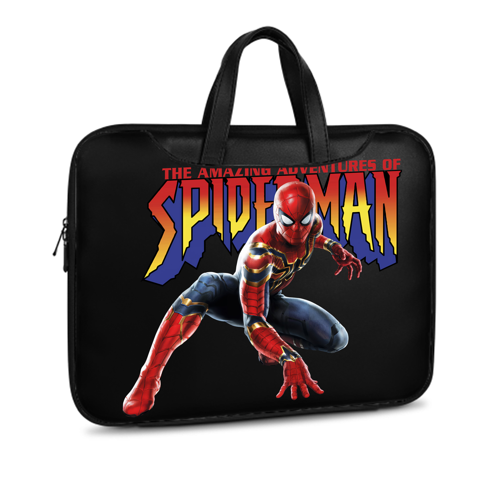 （画像用） Spider Man スパイダーマン レザーラップトップバッグ　ノートパソコンケース