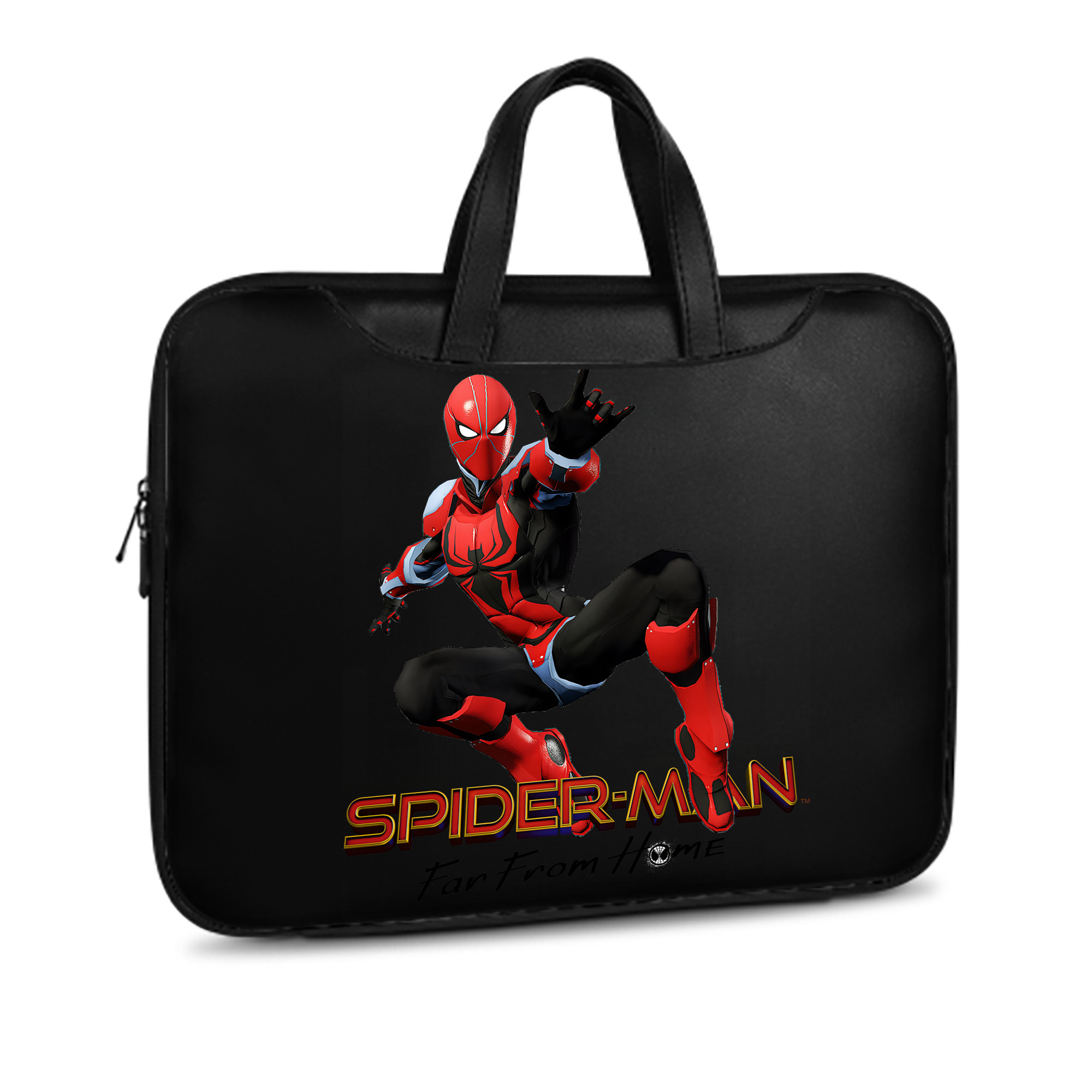 （画像用） Spider Man スパイダーマン レザーラップトップバッグ　ノートパソコンケース