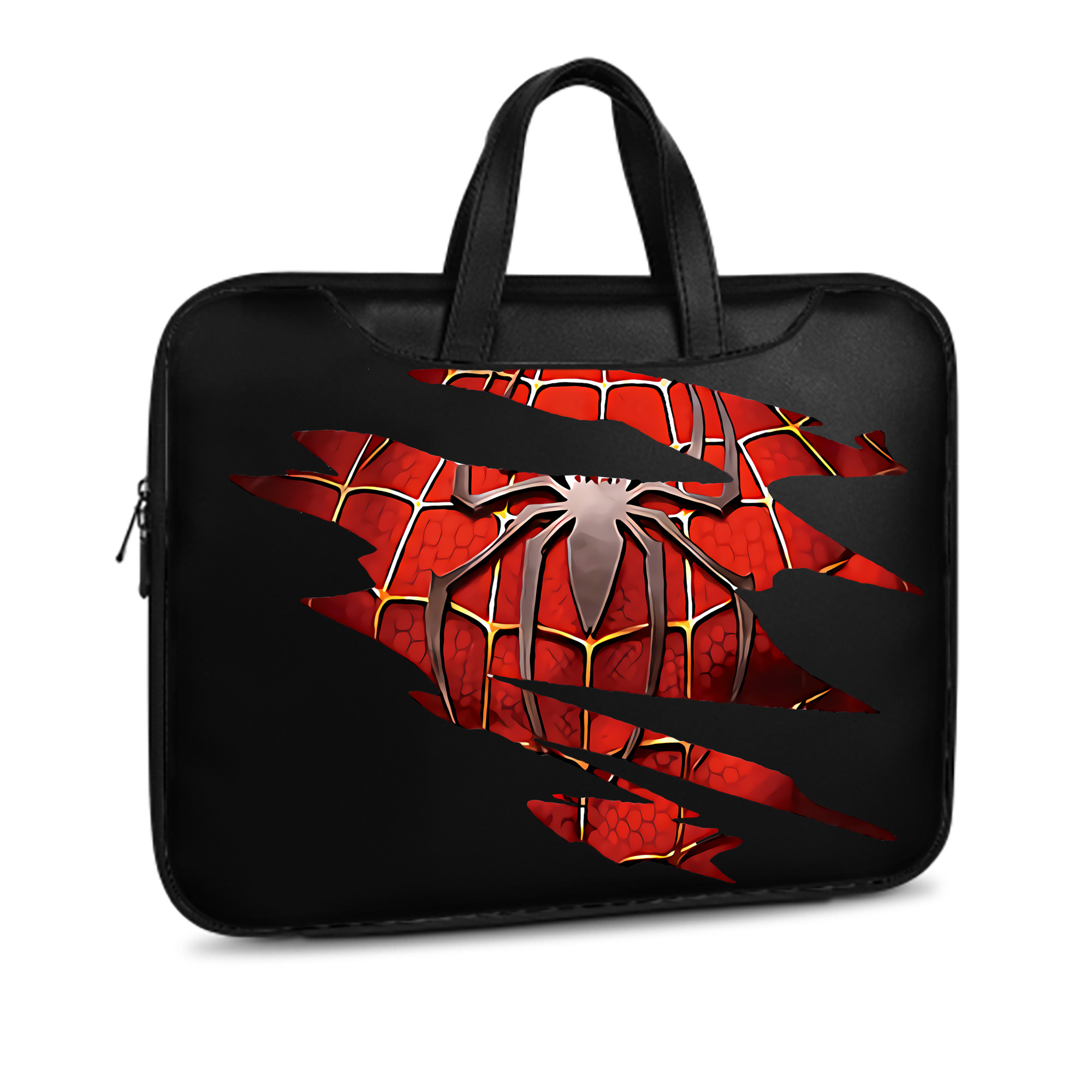 （画像用） Spider Man スパイダーマン レザーラップトップバッグ　ノートパソコンケース