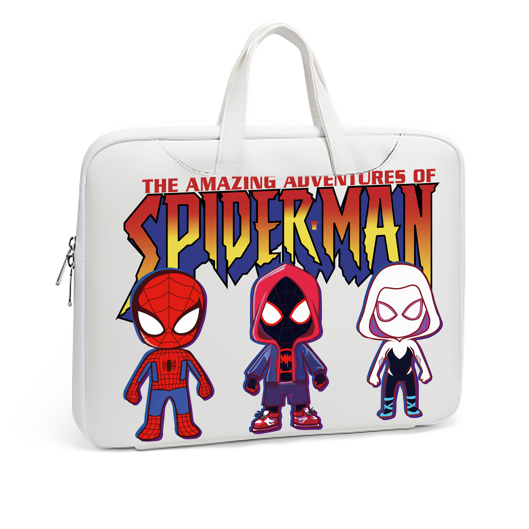 （画像用） Spider Man スパイダーマン レザーラップトップバッグ　ノートパソコンケース