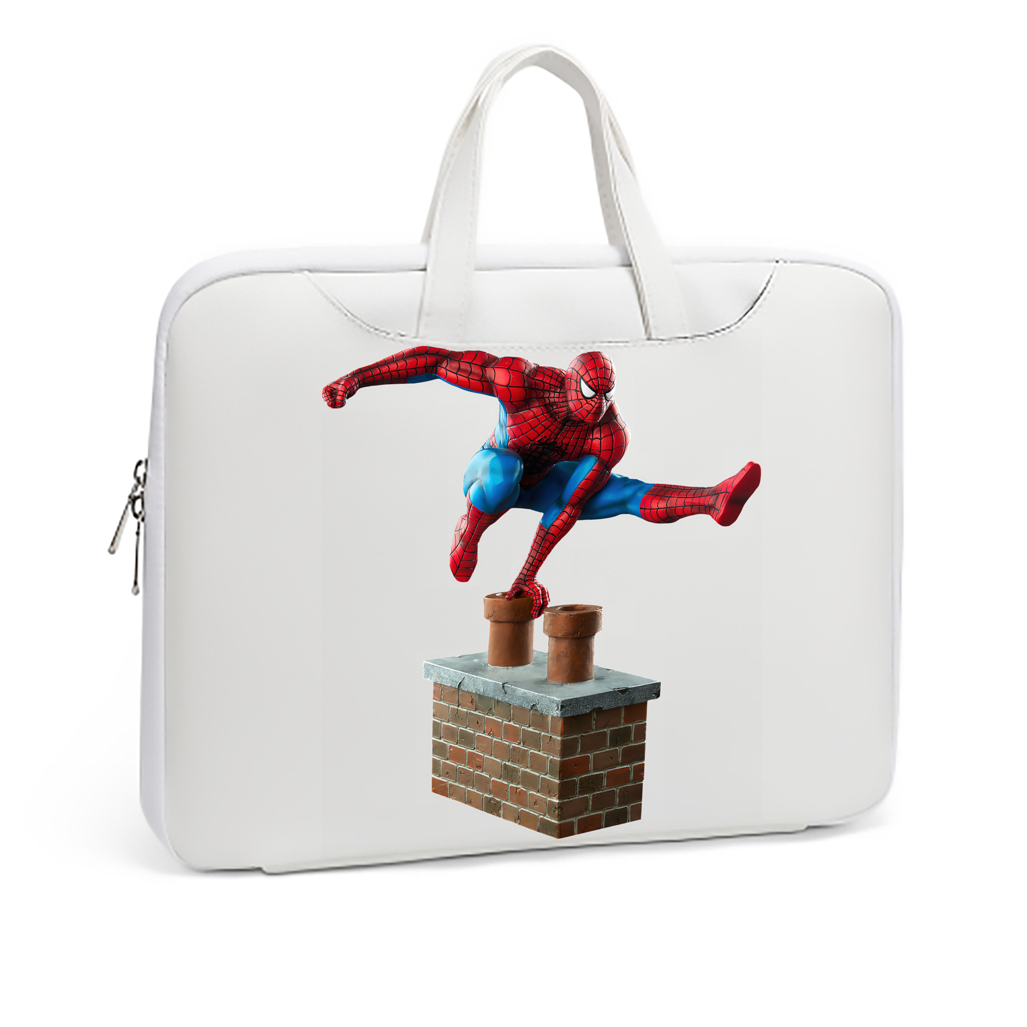 （画像用） Spider Man スパイダーマン レザーラップトップバッグ　ノートパソコンケース