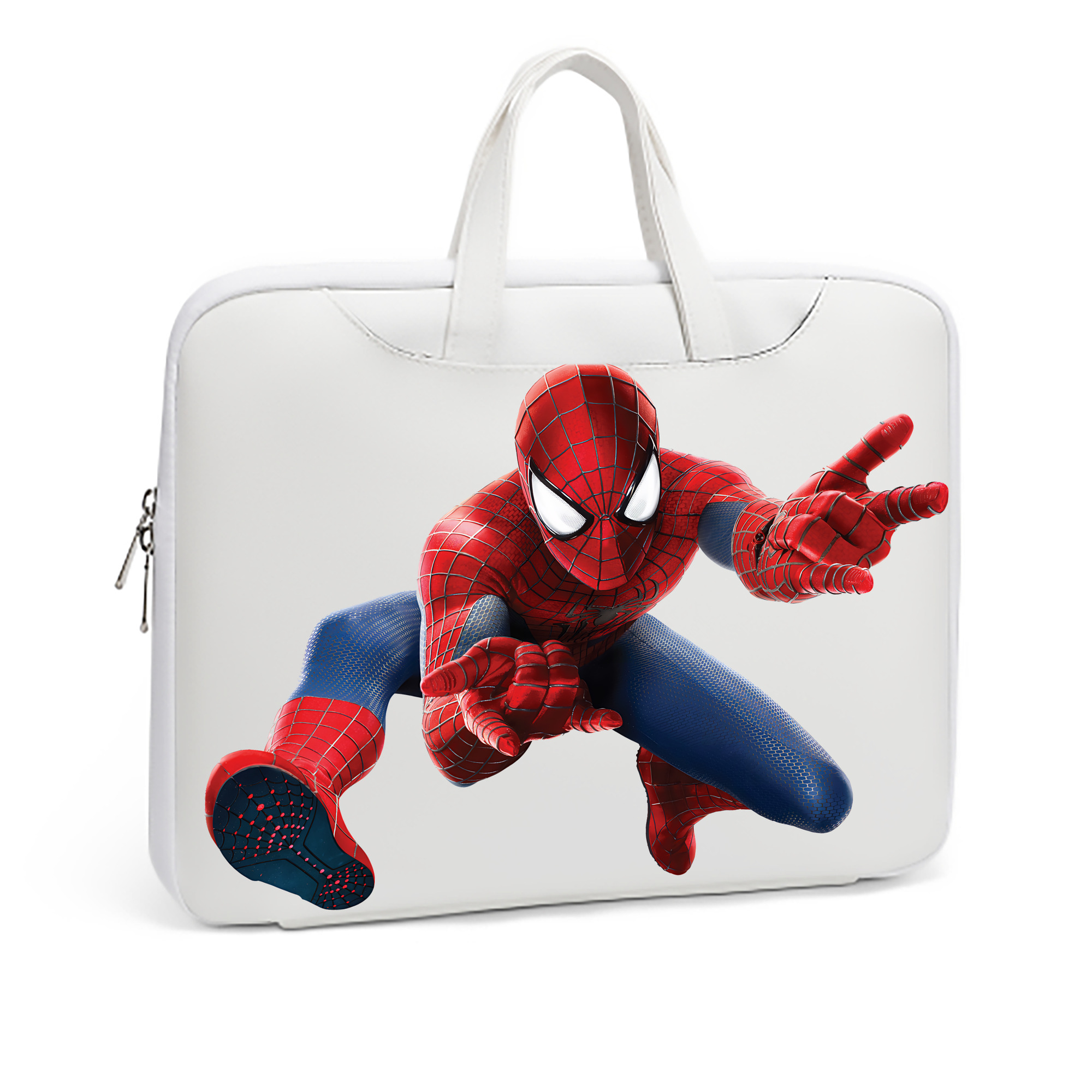（画像用） Spider Man スパイダーマン レザーラップトップバッグ　ノートパソコンケース