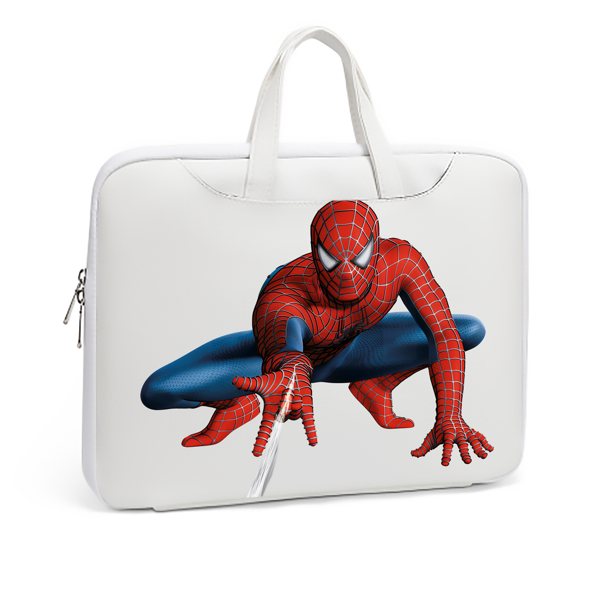 （画像用） Spider Man スパイダーマン レザーラップトップバッグ　ノートパソコンケース
