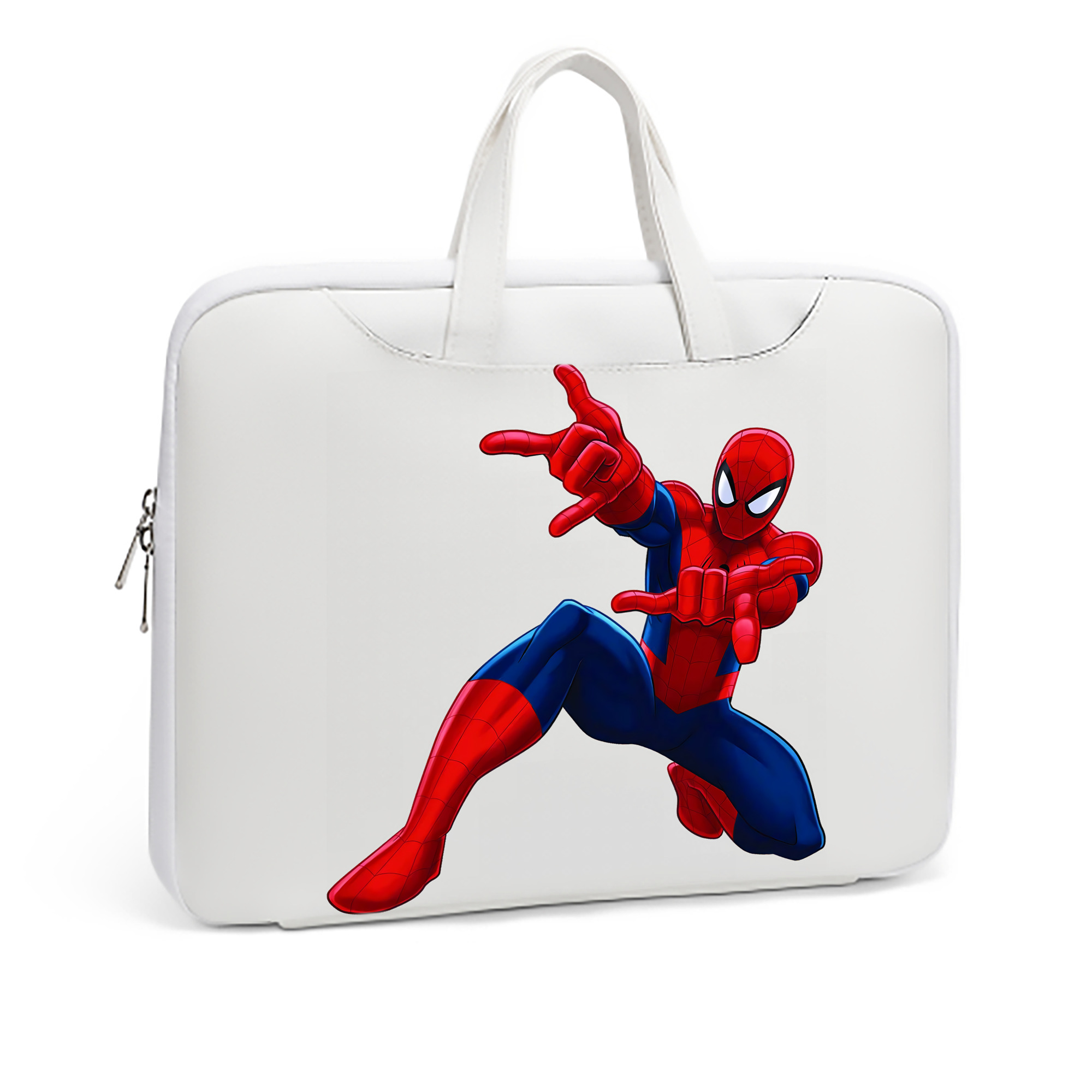 （画像用） Spider Man スパイダーマン レザーラップトップバッグ　ノートパソコンケース