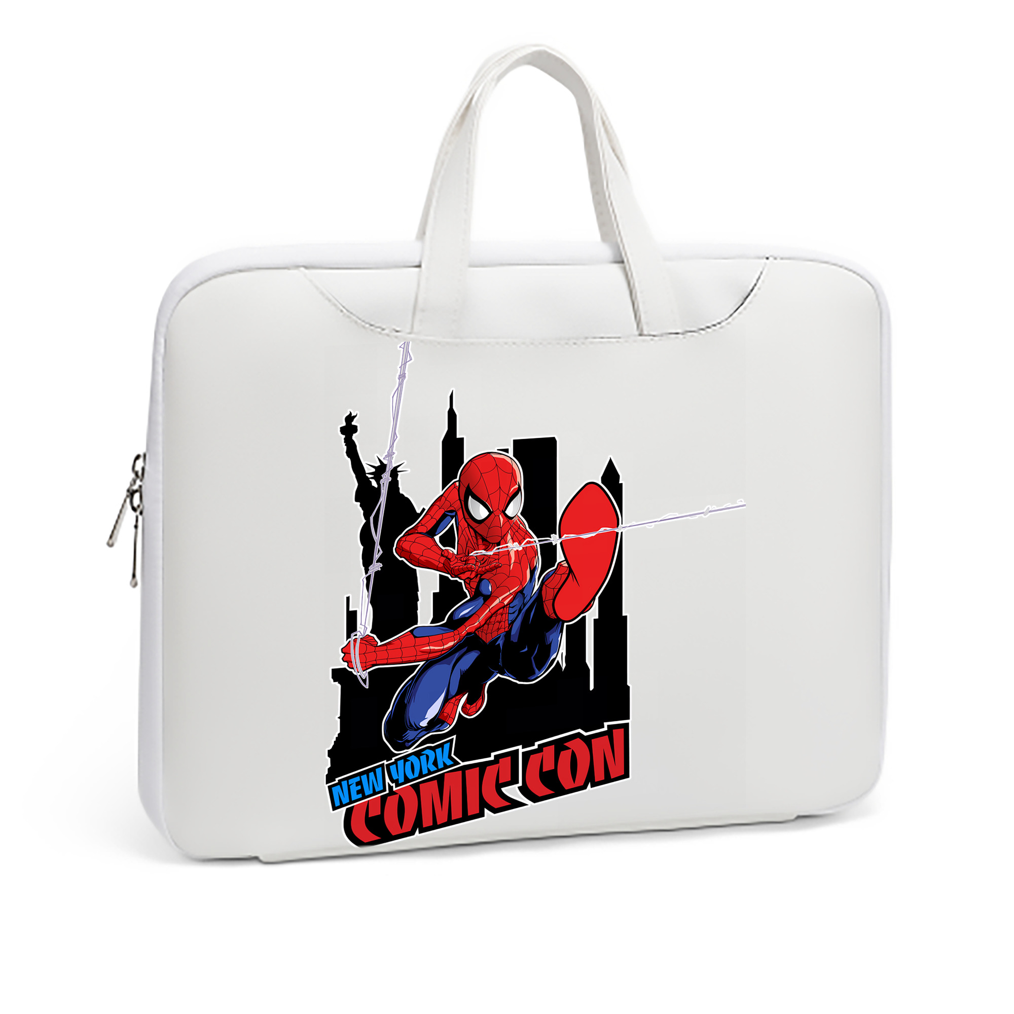 （画像用） Spider Man スパイダーマン レザーラップトップバッグ　ノートパソコンケース