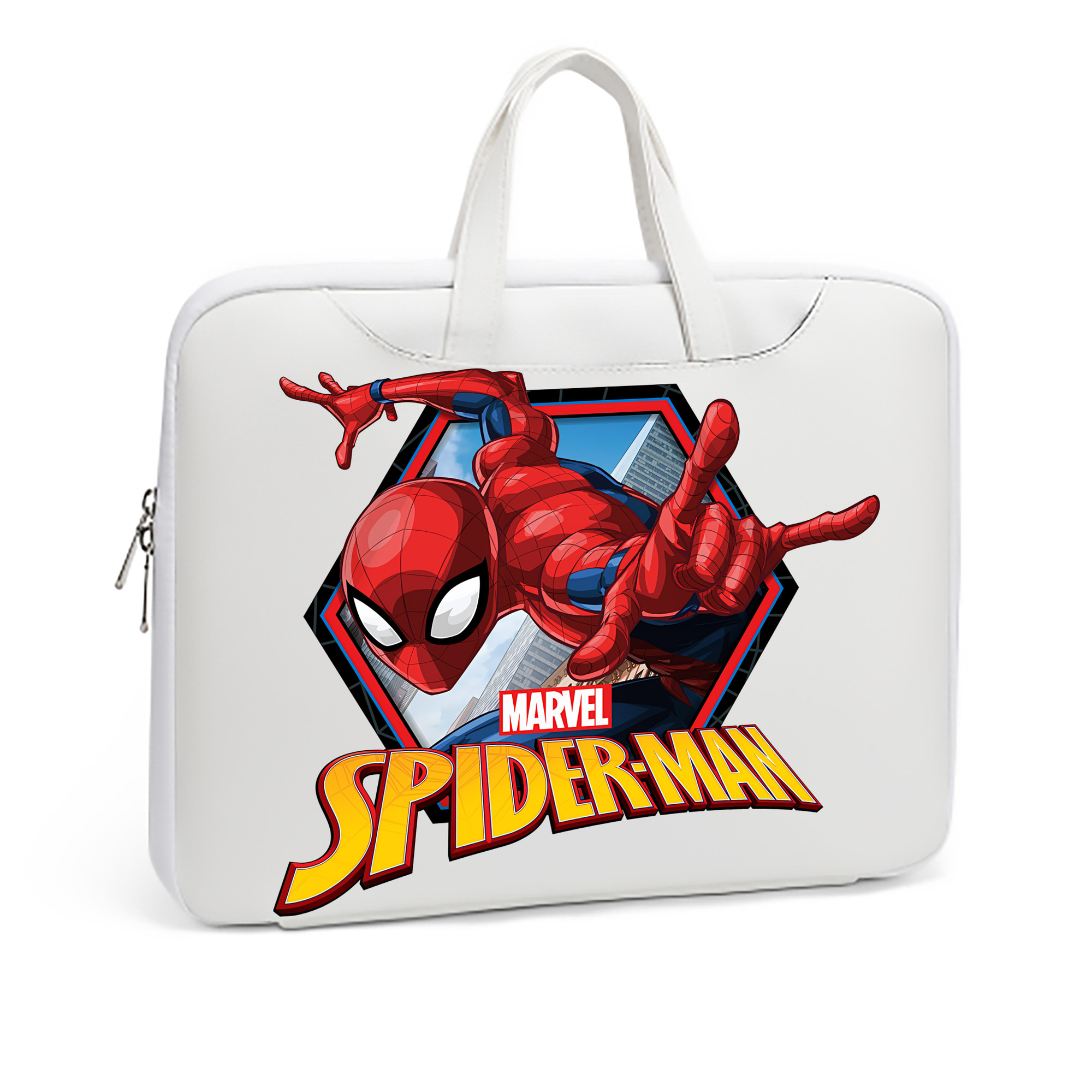 （画像用） Spider Man スパイダーマン レザーラップトップバッグ　ノートパソコンケース