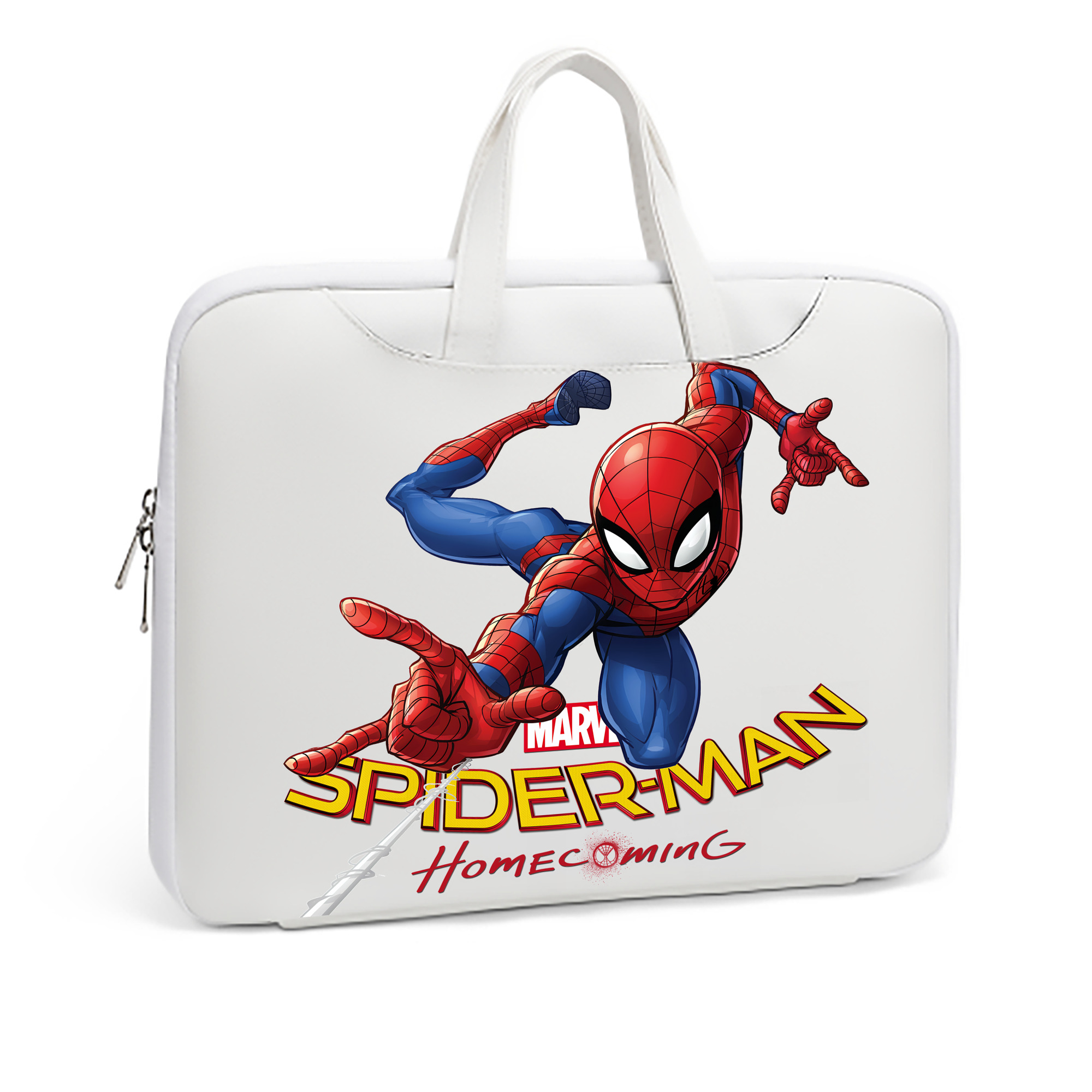 （画像用） Spider Man スパイダーマン レザーラップトップバッグ　ノートパソコンケース