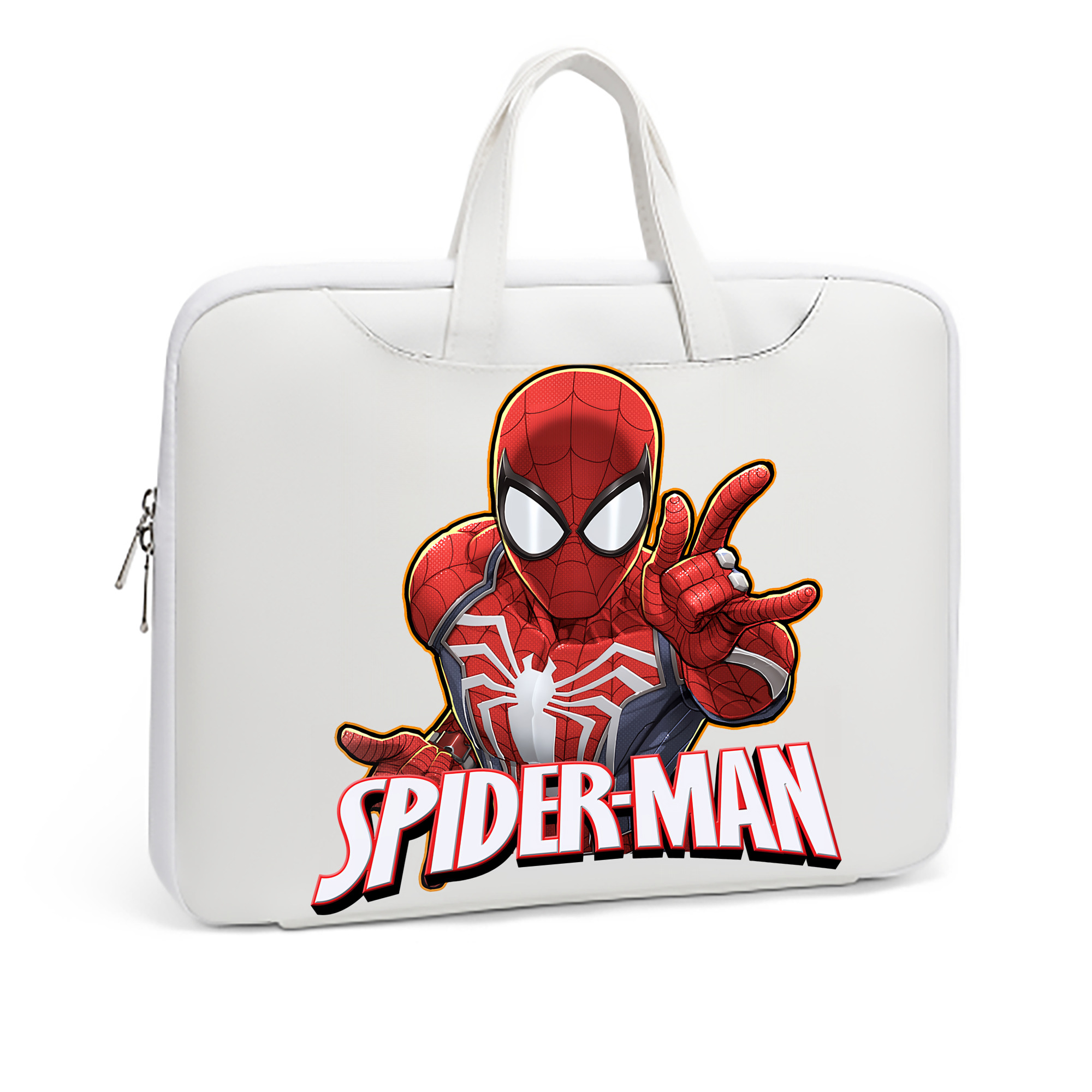 （画像用） Spider Man スパイダーマン レザーラップトップバッグ　ノートパソコンケース