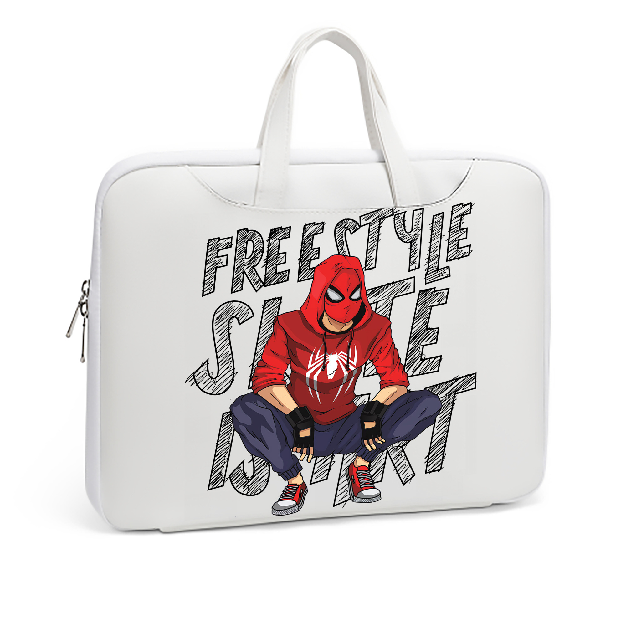 （画像用） Spider Man スパイダーマン レザーラップトップバッグ　ノートパソコンケース