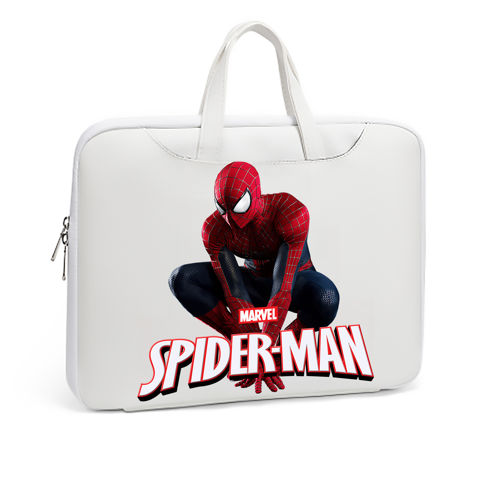 （画像用） Spider Man スパイダーマン レザーラップトップバッグ　ノートパソコンケース