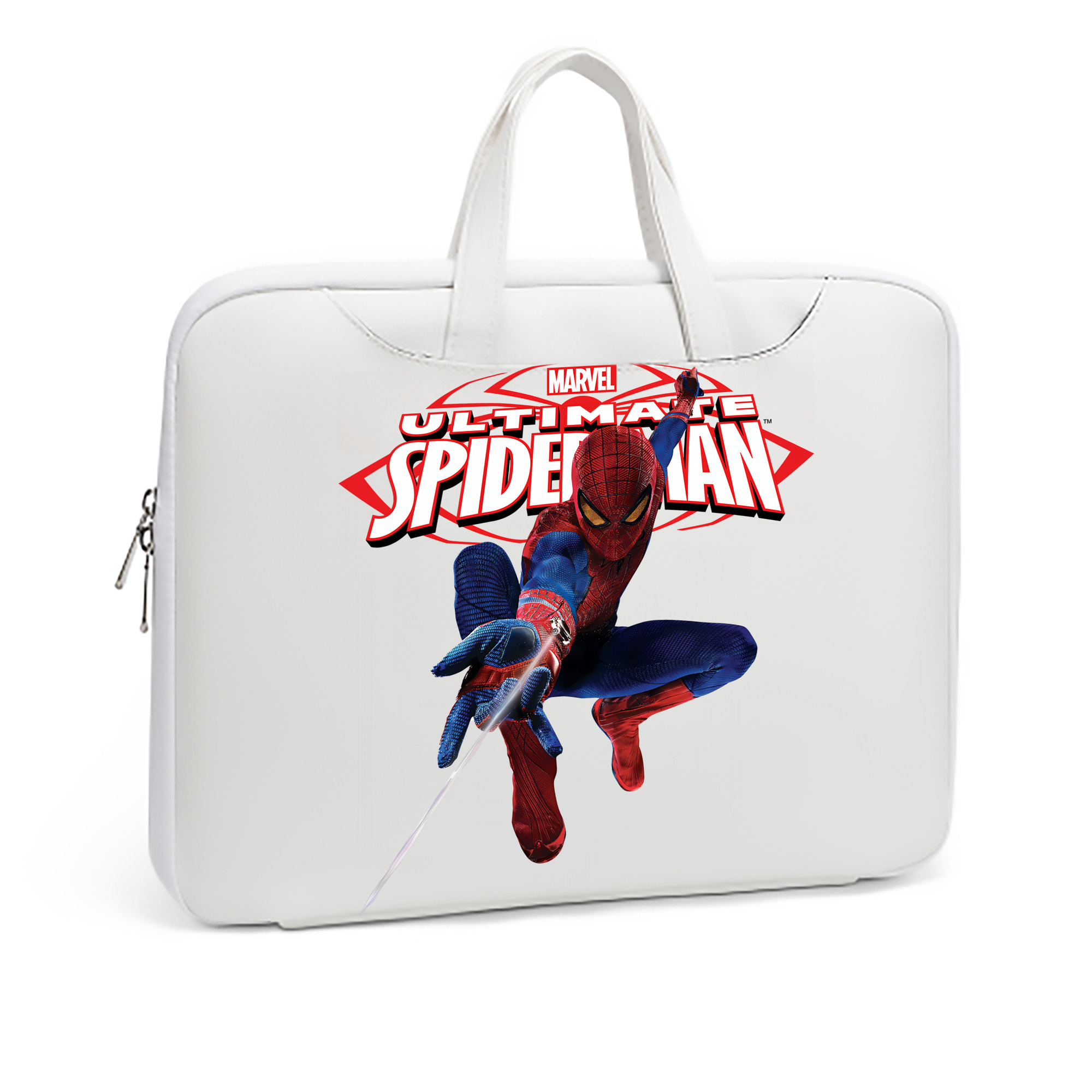 （画像用） Spider Man スパイダーマン レザーラップトップバッグ　ノートパソコンケース