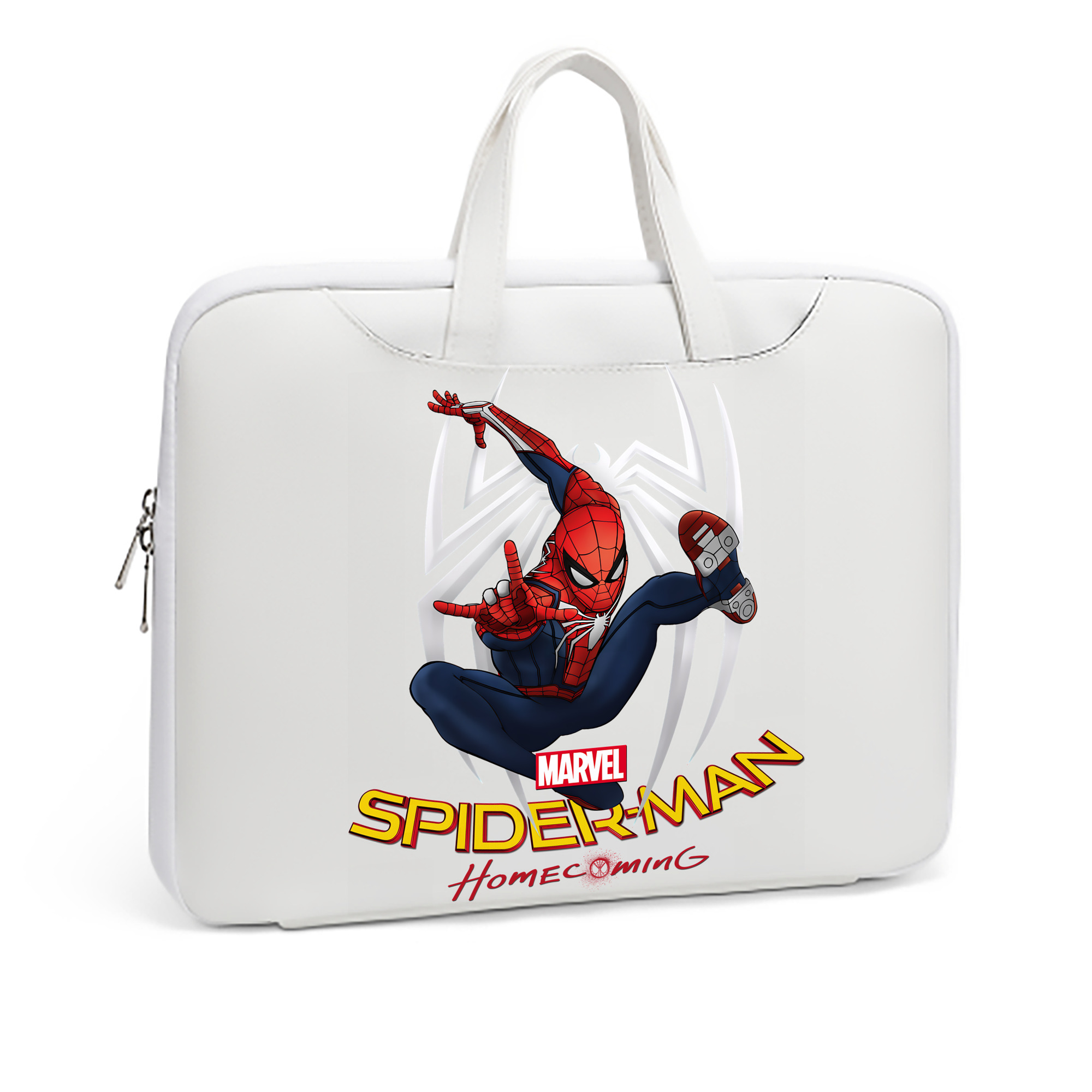 （画像用） Spider Man スパイダーマン レザーラップトップバッグ　ノートパソコンケース