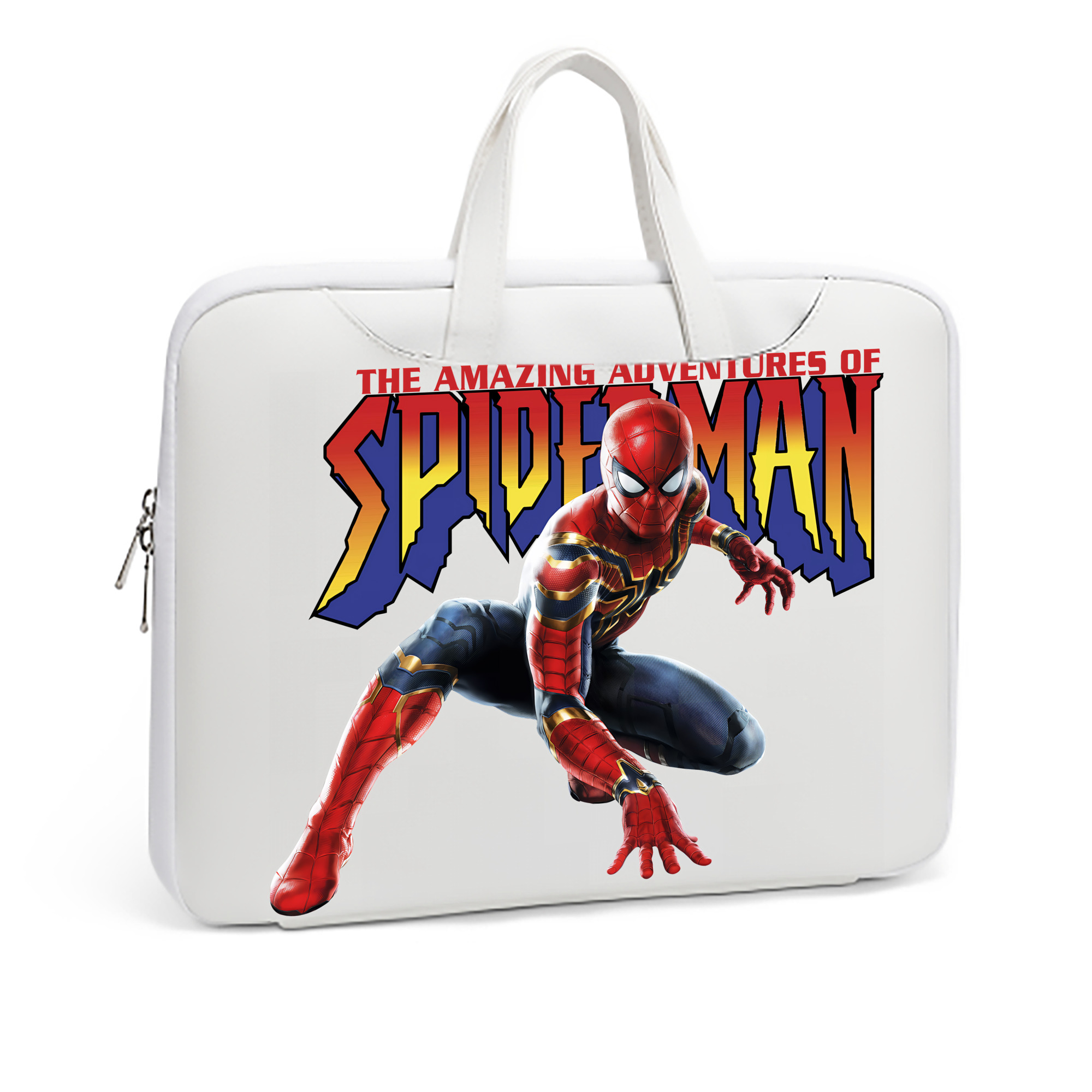 （画像用） Spider Man スパイダーマン レザーラップトップバッグ　ノートパソコンケース