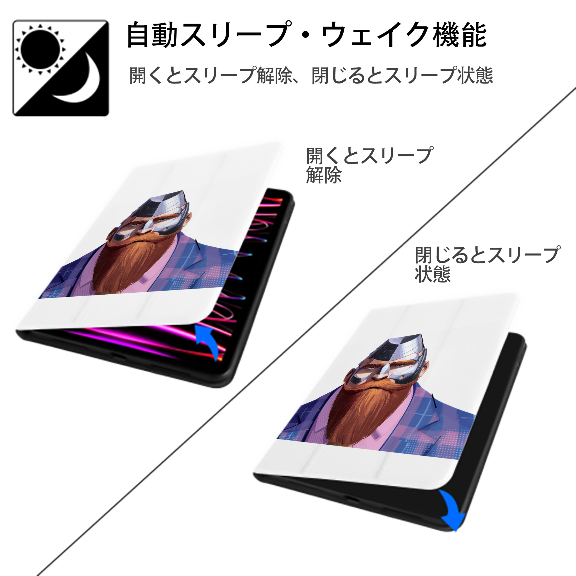 Spider Man スパイダーマン IPad ケース ペン収納付き 三つ折りスタンド PUレザー×シリコン 対応機種9.5/10.5/10.9インチ