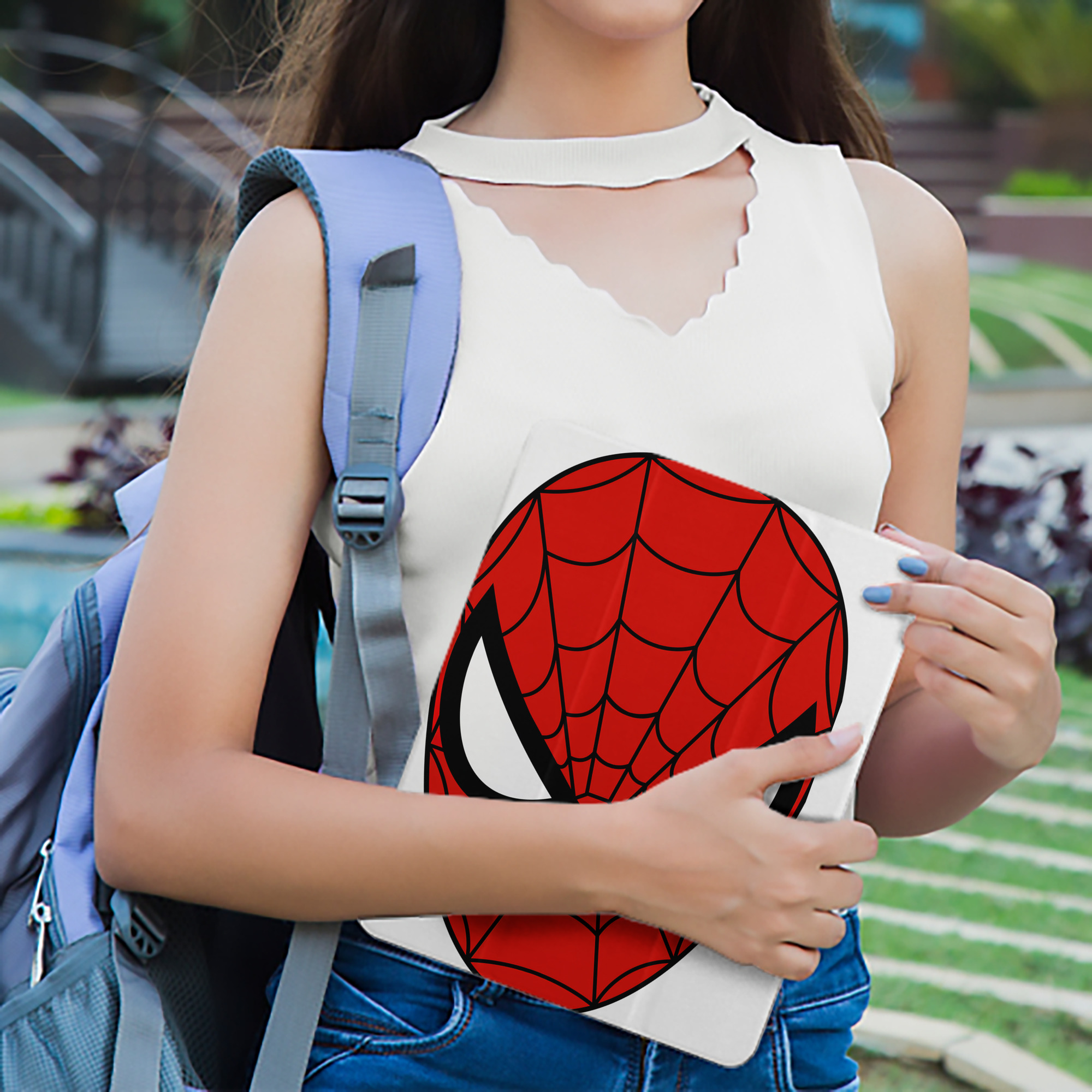 Spider Man スパイダーマン IPad ケース ペン収納付き 三つ折りスタンド PUレザー×シリコン 対応機種9.5/10.5/10.9インチ