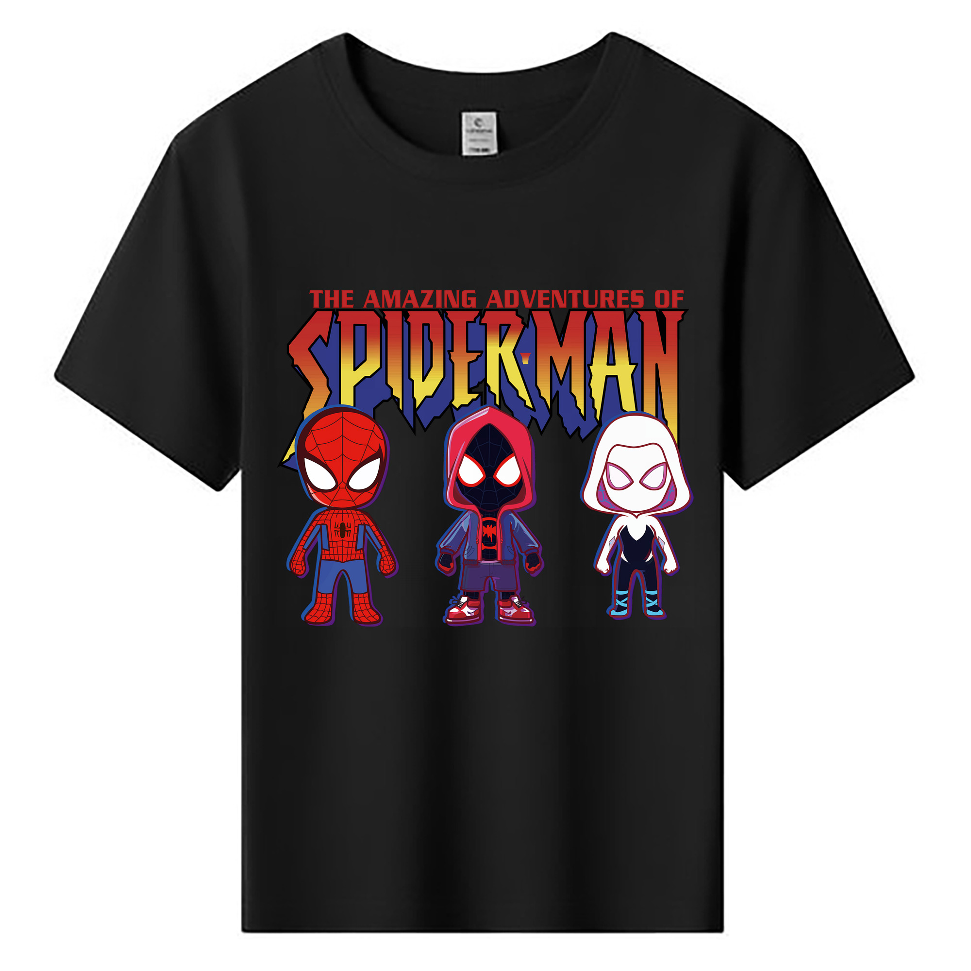 （画像用） Spider Man スパイダーマン 綿100％キッズTシャツ（フロントプリント）