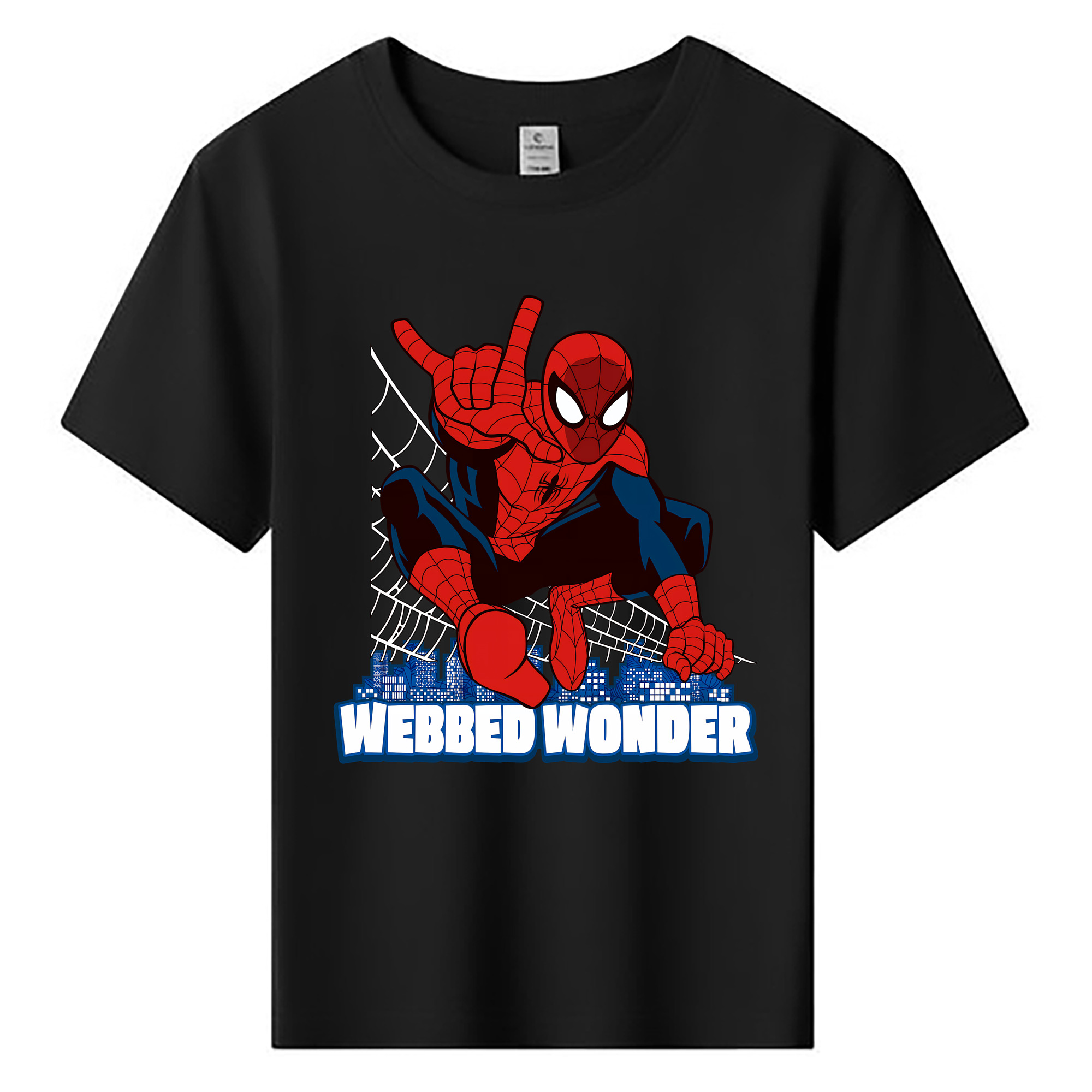（画像用） Spider Man スパイダーマン 綿100％キッズTシャツ（フロントプリント）