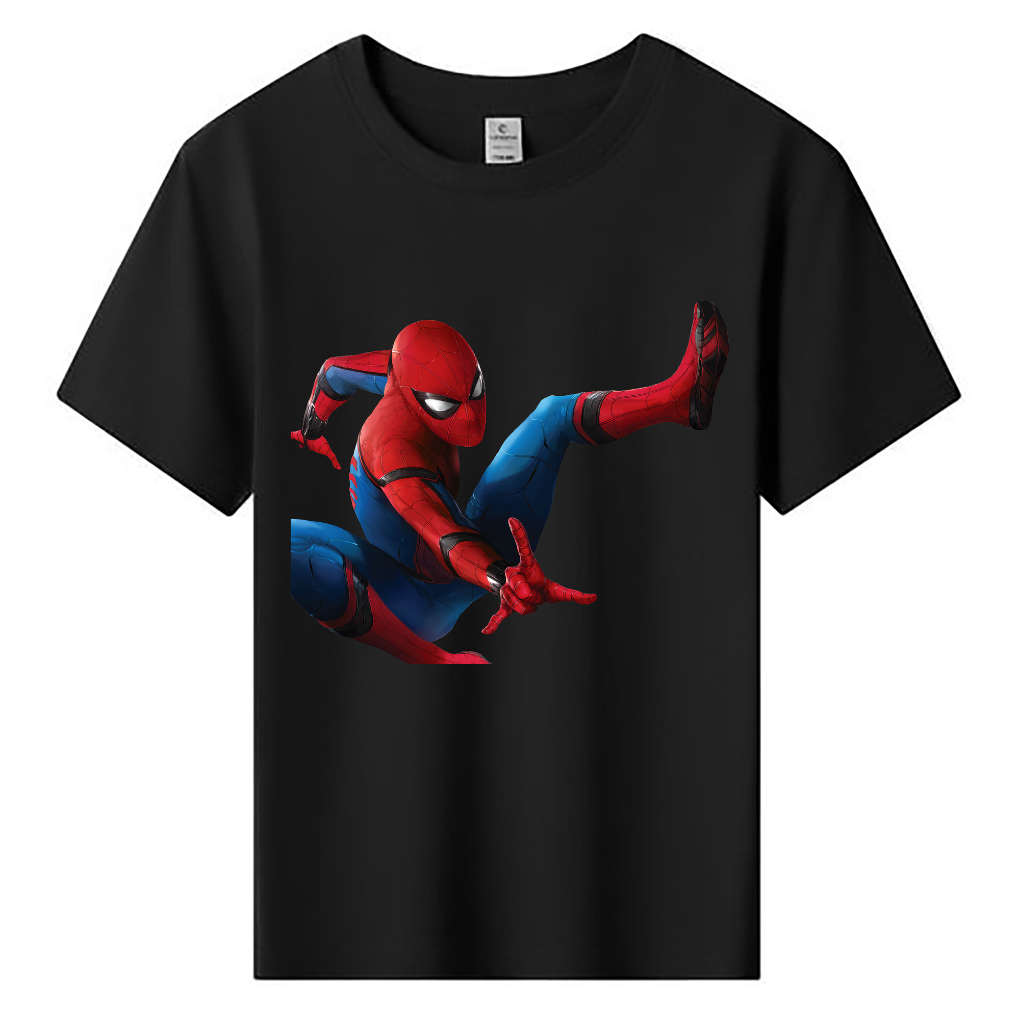 （画像用） Spider Man スパイダーマン 綿100％キッズTシャツ（フロントプリント）
