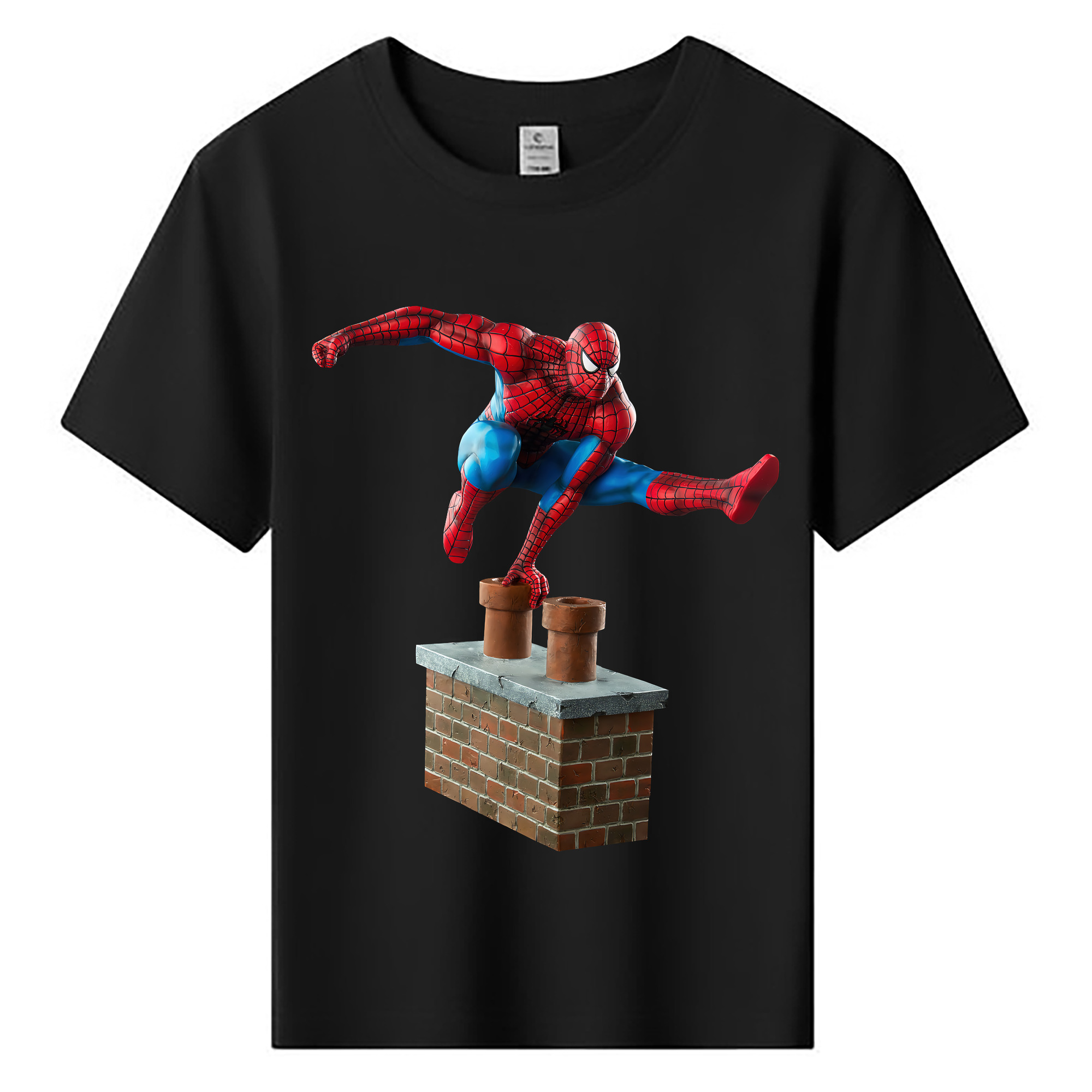 （画像用） Spider Man スパイダーマン 綿100％キッズTシャツ（フロントプリント）