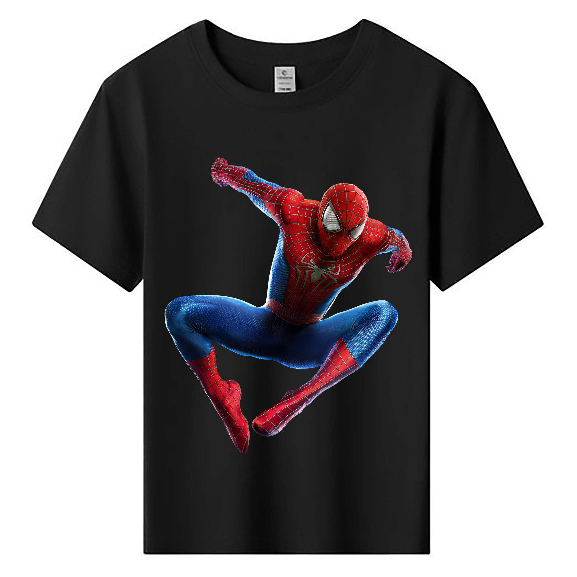 （画像用） Spider Man スパイダーマン 綿100％キッズTシャツ（フロントプリント）
