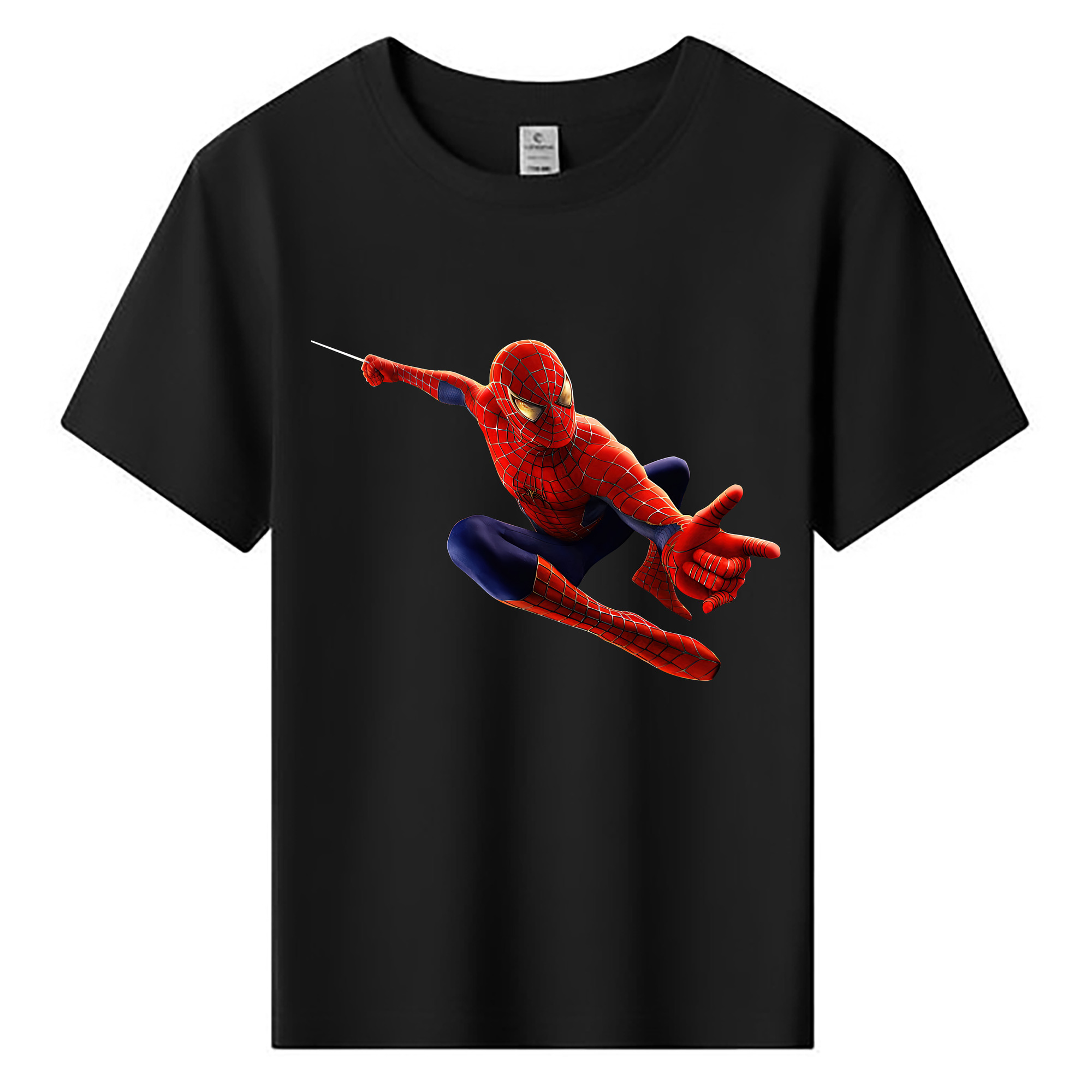 （画像用） Spider Man スパイダーマン 綿100％キッズTシャツ（フロントプリント）