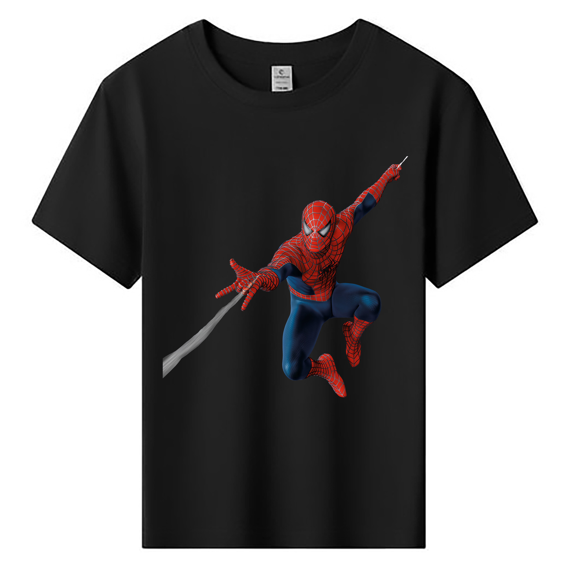 Spider Man スパイダーマン 綿100％キッズTシャツ（フロントプリント）