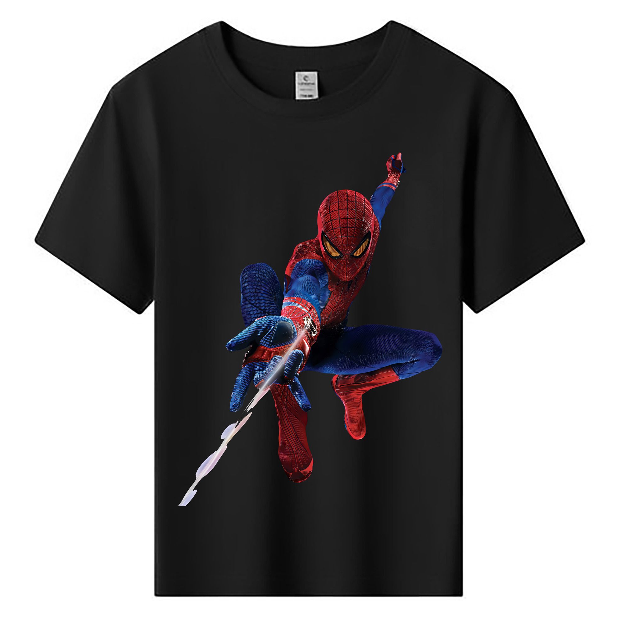（画像用） Spider Man スパイダーマン 綿100％キッズTシャツ（フロントプリント）