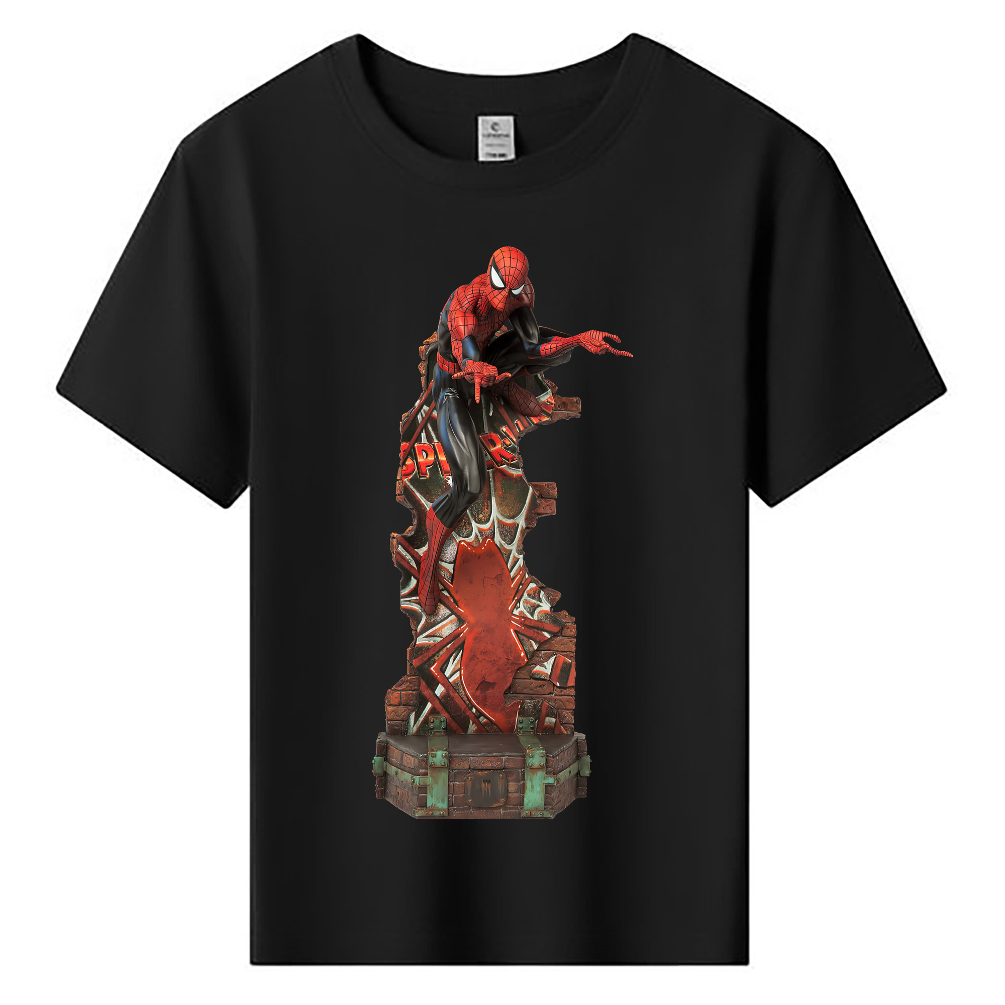 （画像用） Spider Man スパイダーマン 綿100％キッズTシャツ（フロントプリント）