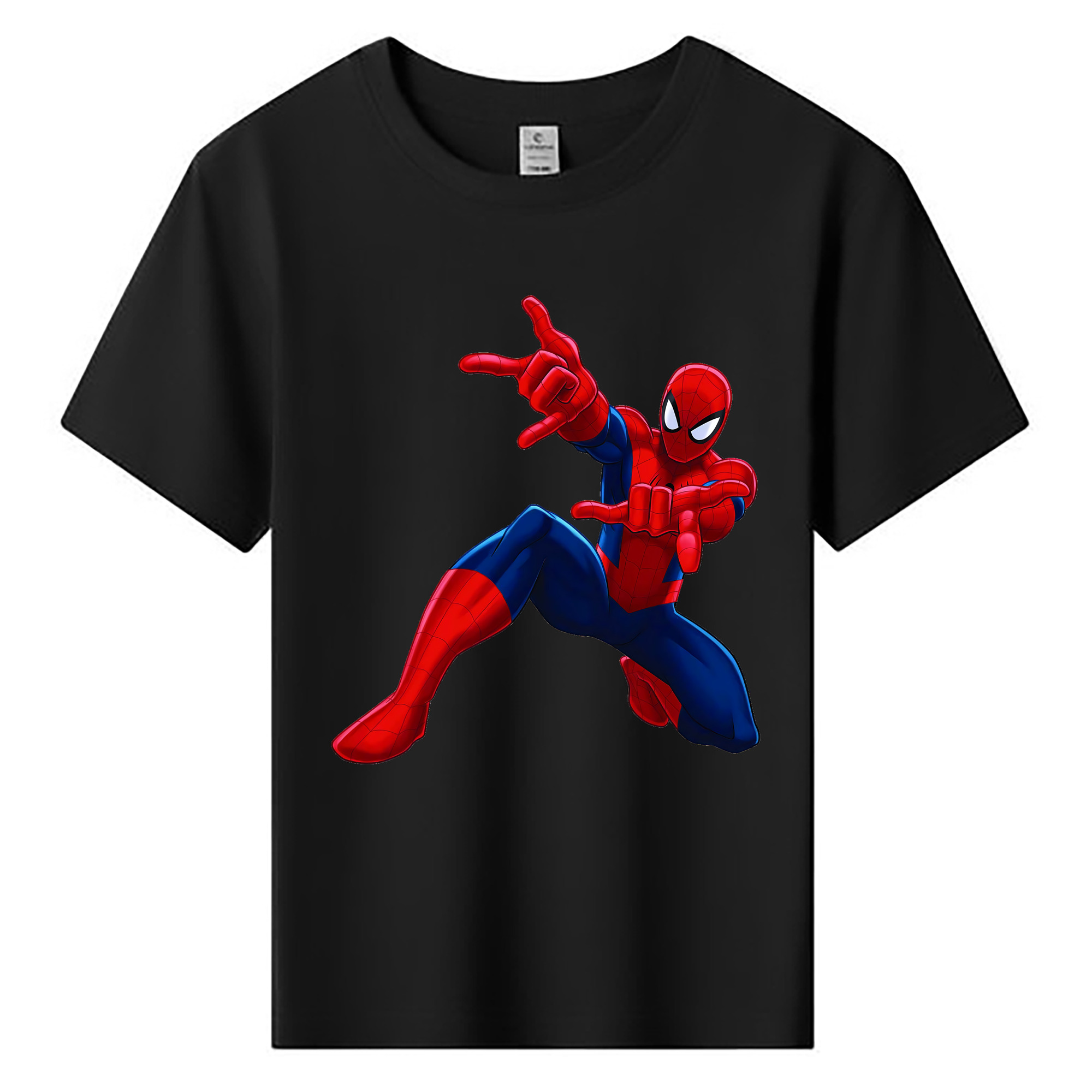 Spider Man スパイダーマン 綿100％キッズTシャツ（フロントプリント）