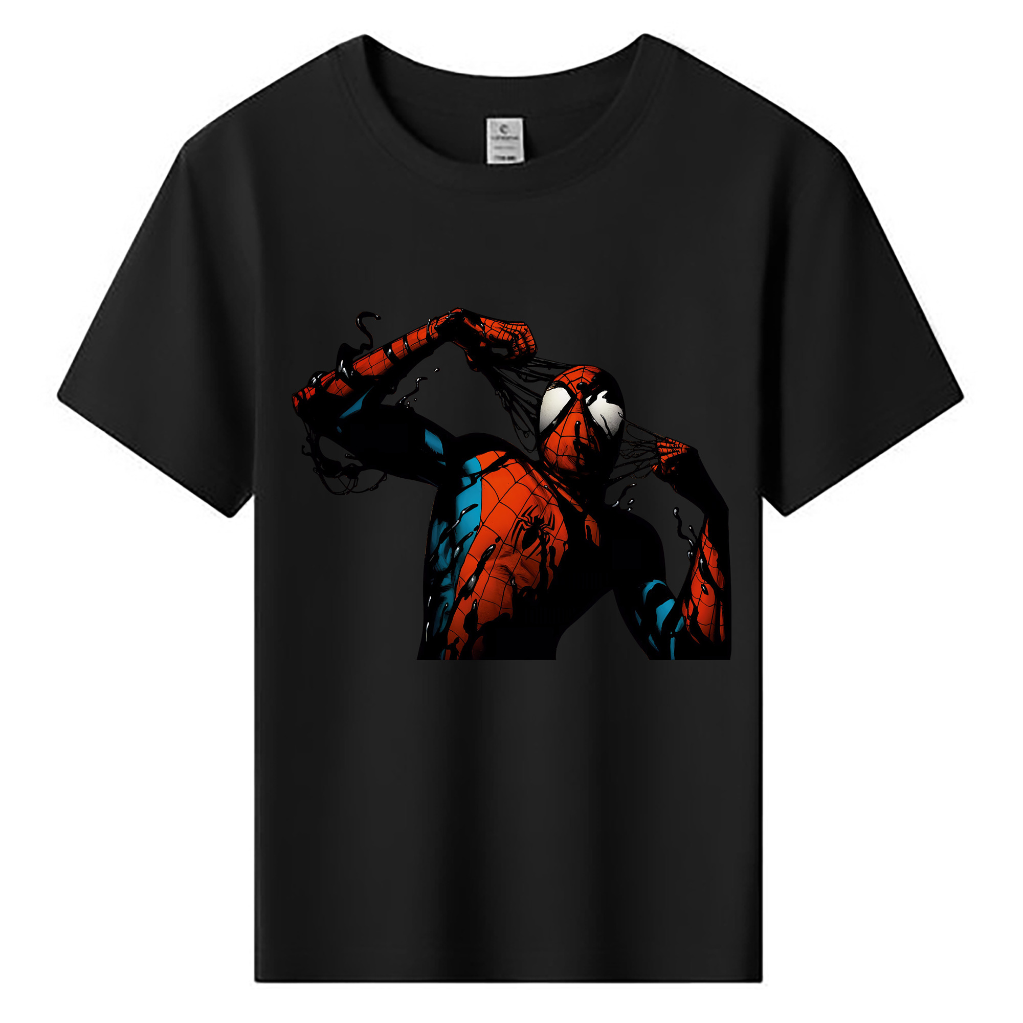 Spider Man スパイダーマン 綿100％キッズTシャツ（フロントプリント）