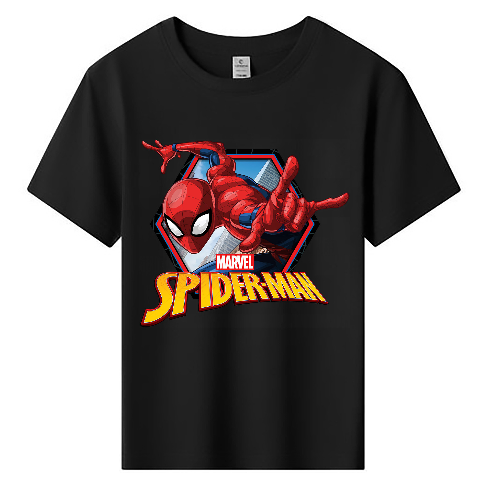 （画像用） Spider Man スパイダーマン 綿100％キッズTシャツ（フロントプリント）