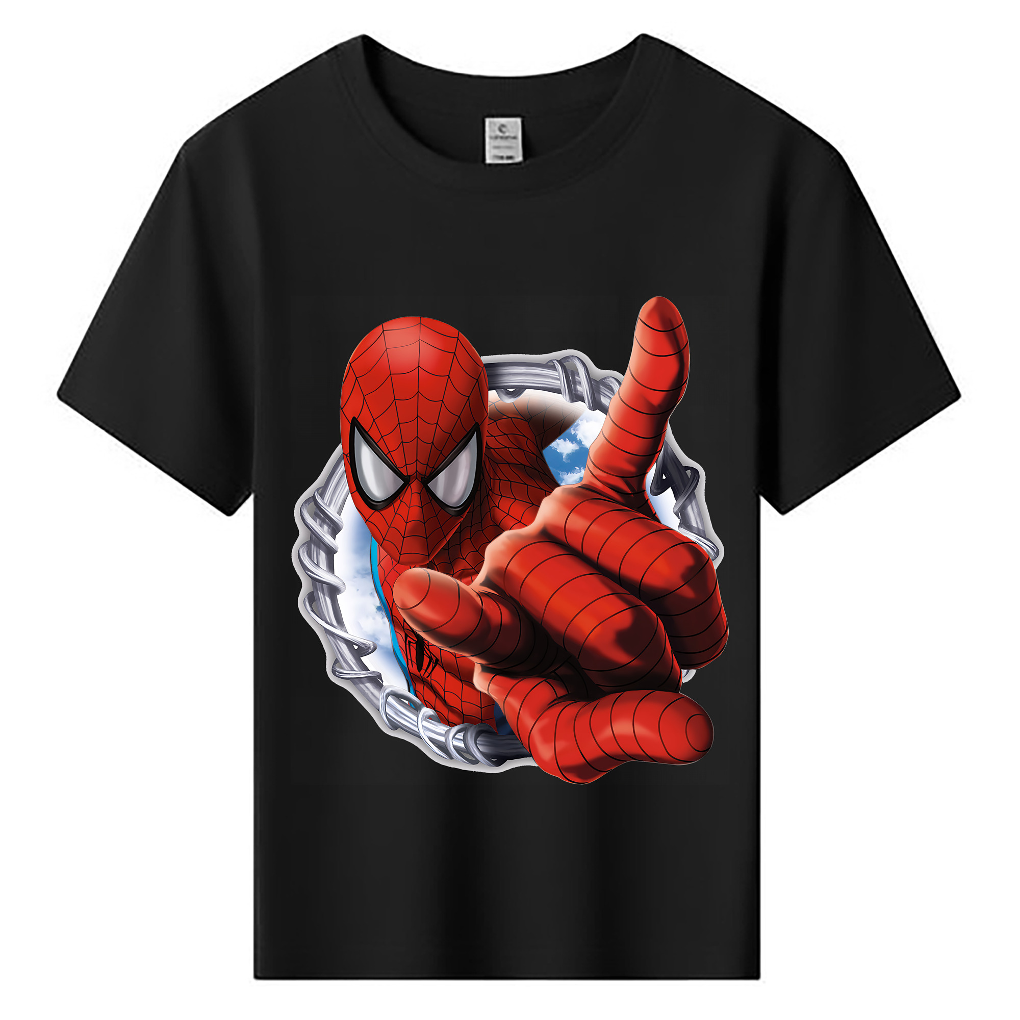 （画像用） Spider Man スパイダーマン 綿100％キッズTシャツ（フロントプリント）