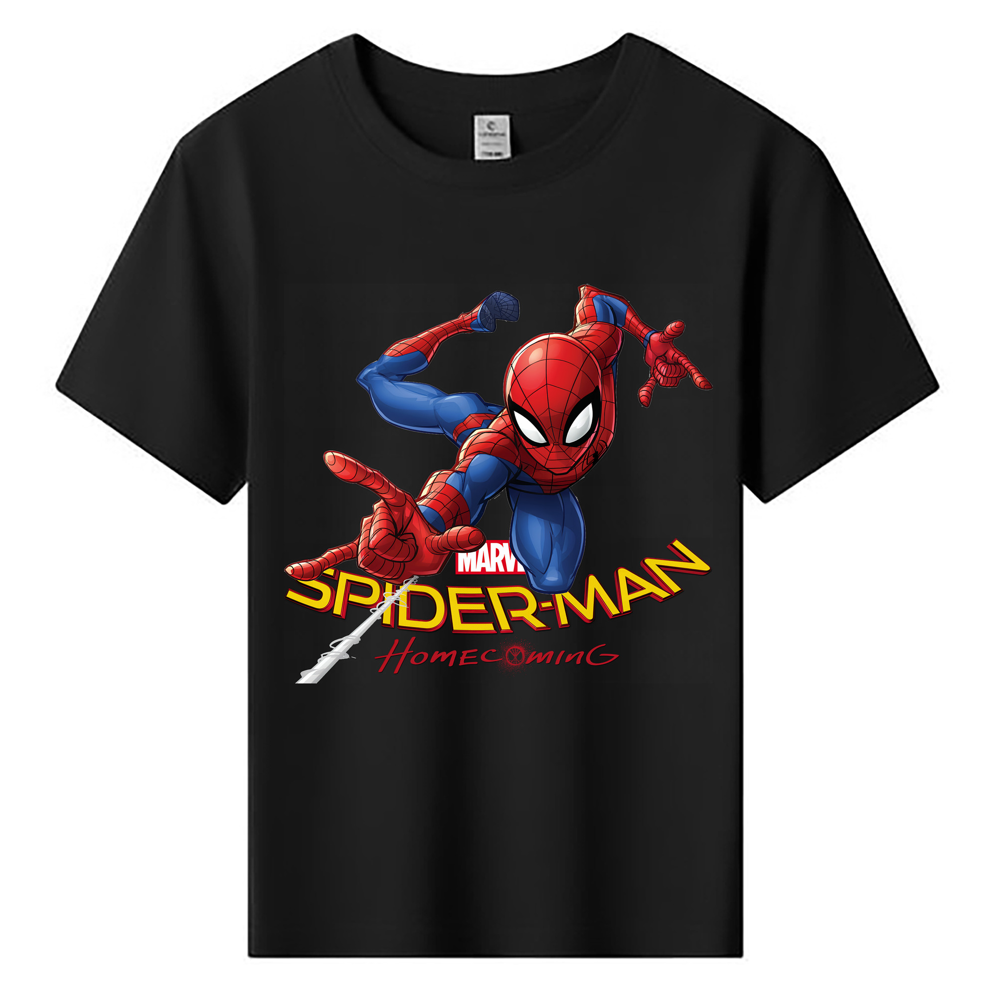 （画像用） Spider Man スパイダーマン 綿100％キッズTシャツ（フロントプリント）