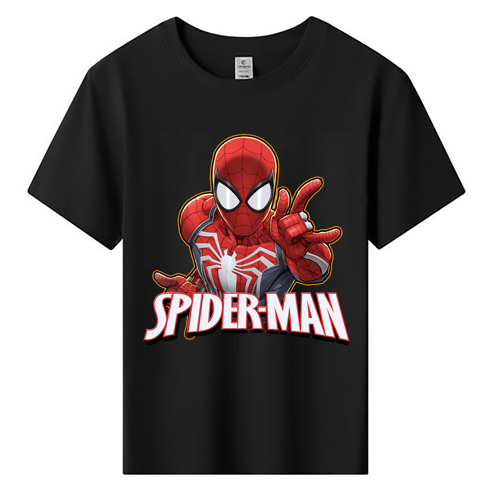 （画像用） Spider Man スパイダーマン 綿100％キッズTシャツ（フロントプリント）