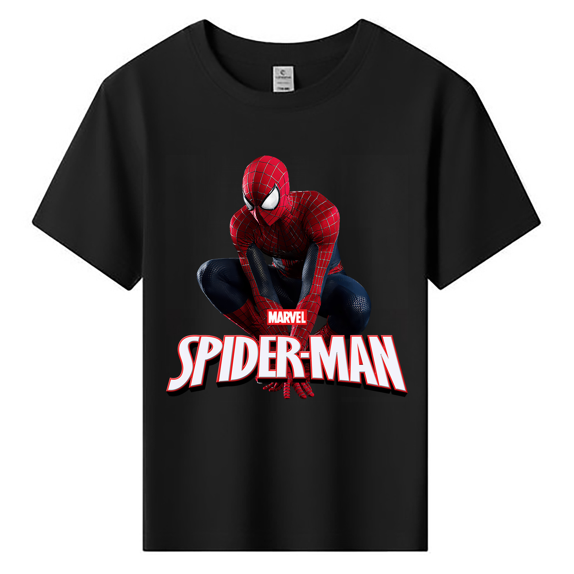 （画像用） Spider Man スパイダーマン 綿100％キッズTシャツ（フロントプリント）