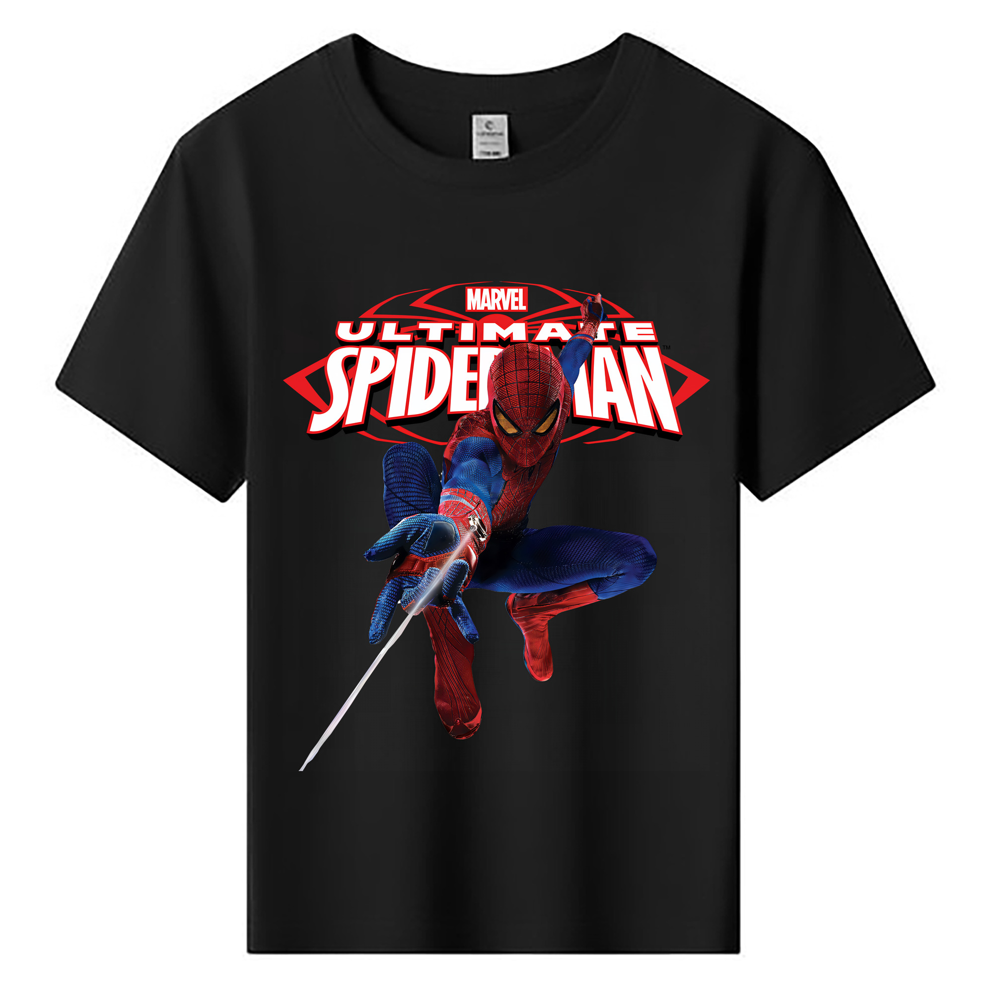 （画像用） Spider Man スパイダーマン 綿100％キッズTシャツ（フロントプリント）