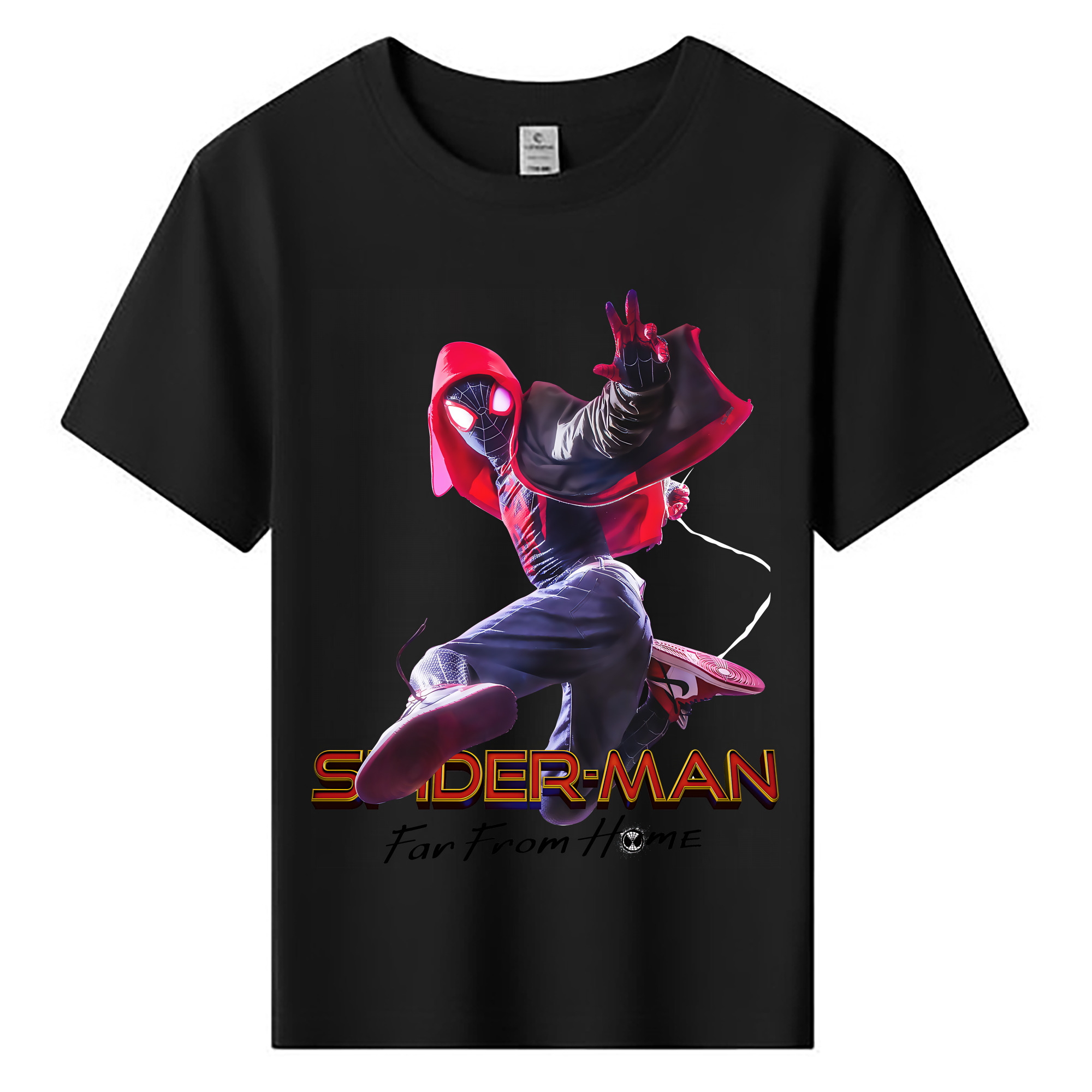 （画像用） Spider Man スパイダーマン 綿100％キッズTシャツ（フロントプリント）