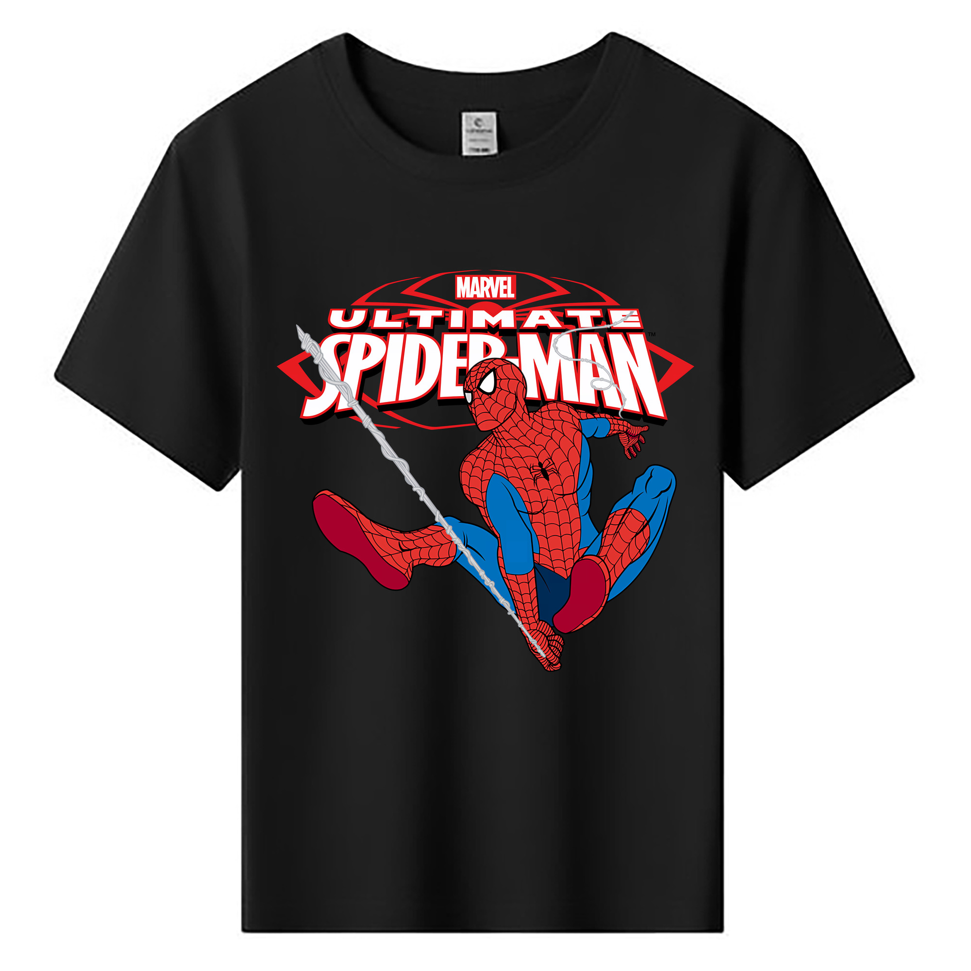（画像用） Spider Man スパイダーマン 綿100％キッズTシャツ（フロントプリント）