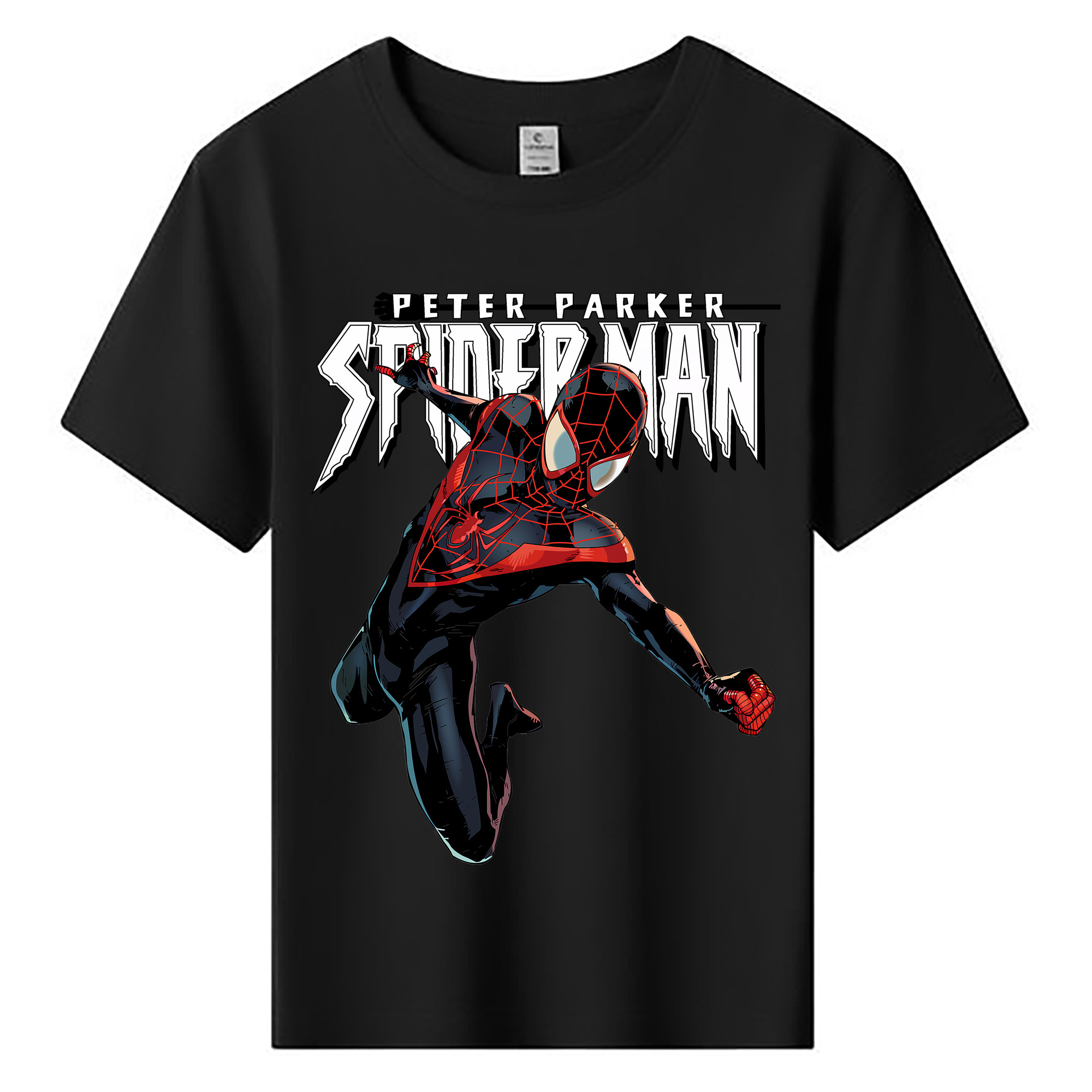 （画像用） Spider Man スパイダーマン 綿100％キッズTシャツ（フロントプリント）