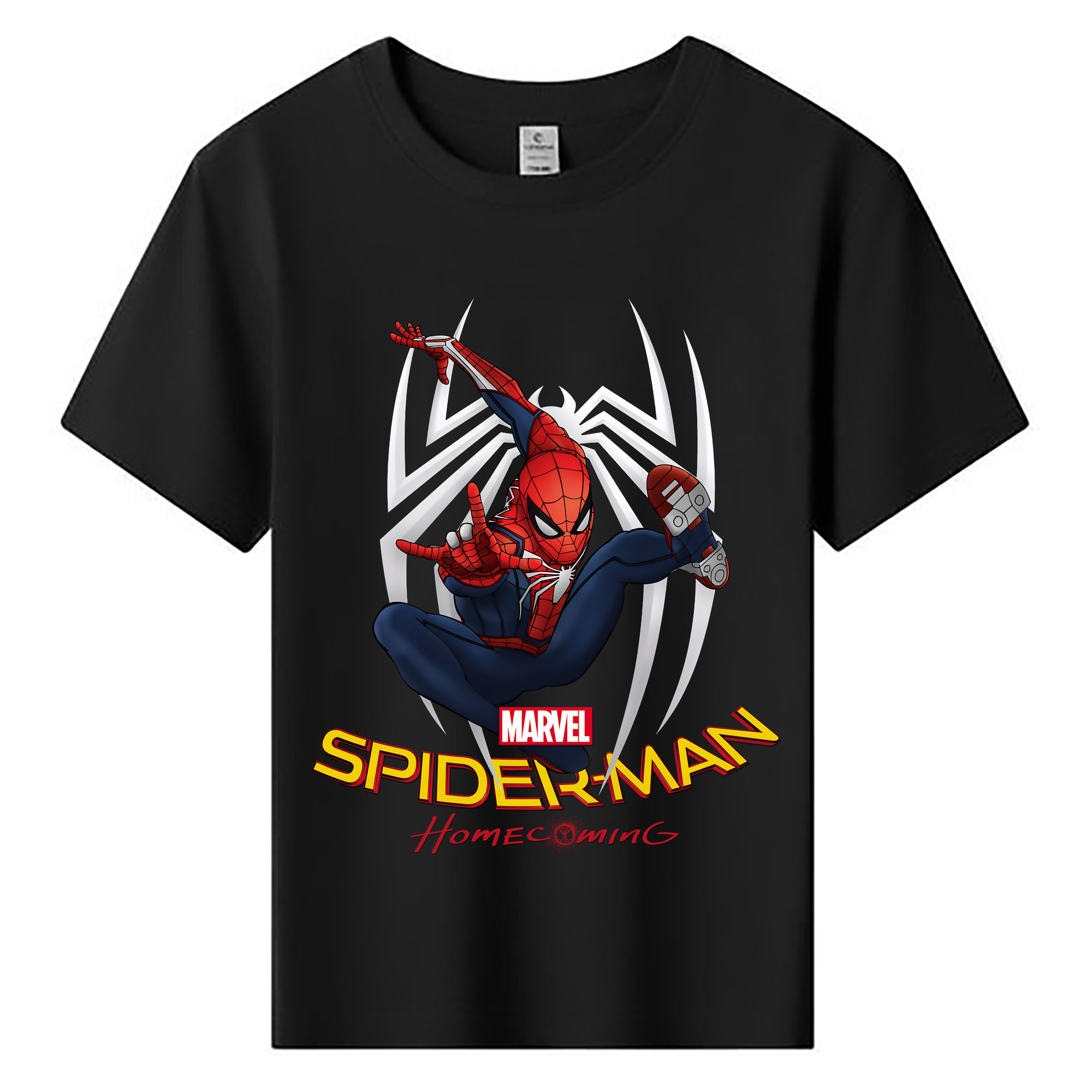 （画像用） Spider Man スパイダーマン 綿100％キッズTシャツ（フロントプリント）