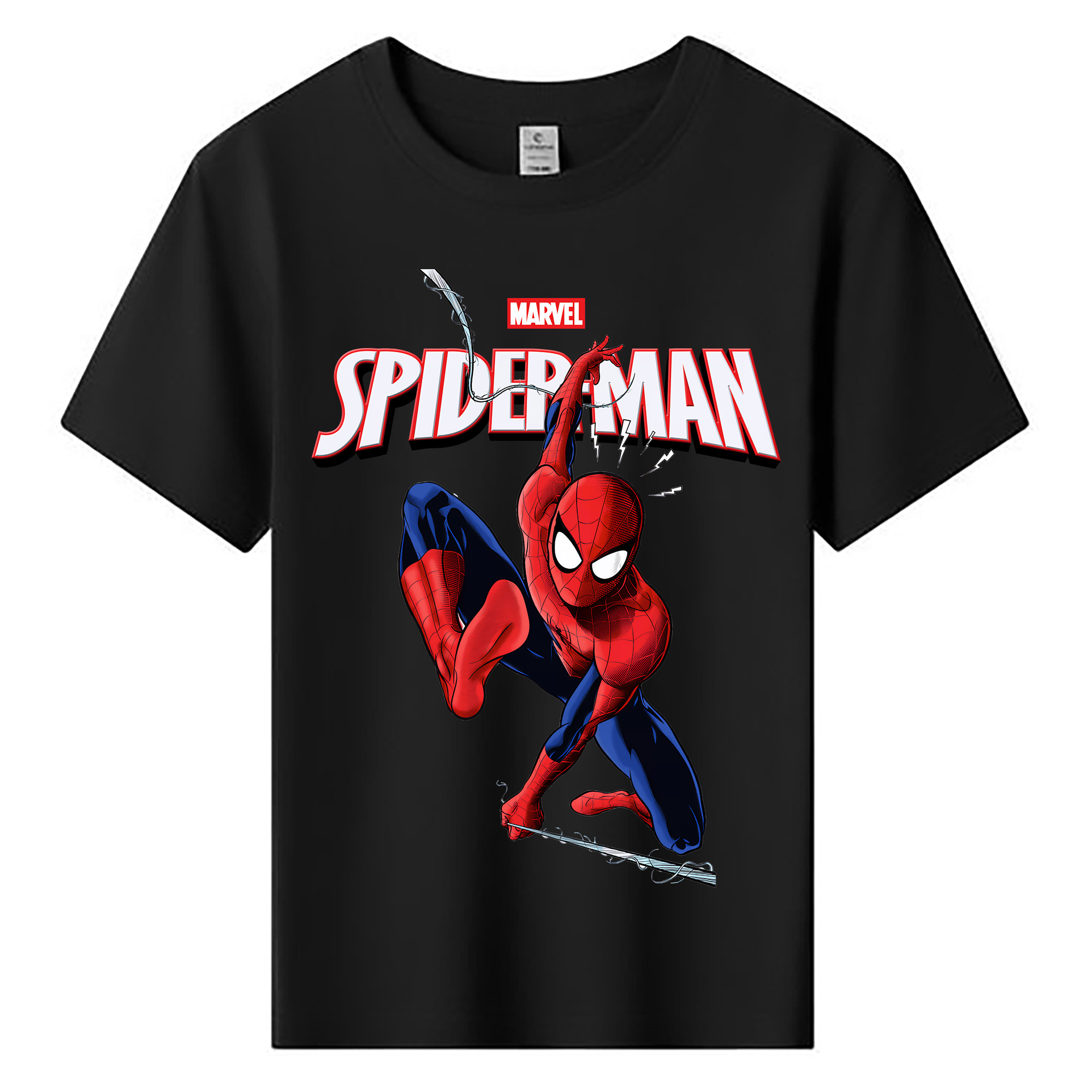 （画像用） Spider Man スパイダーマン 綿100％キッズTシャツ（フロントプリント）