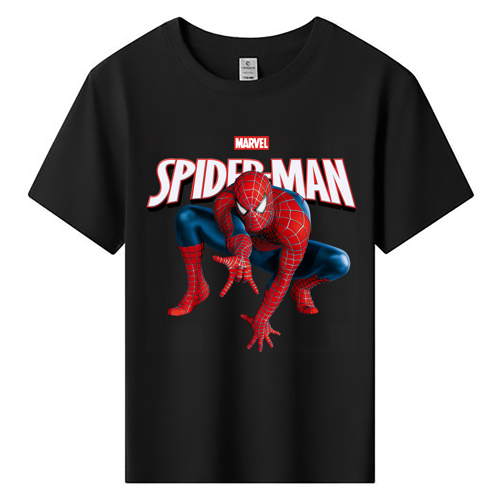 （画像用） Spider Man スパイダーマン 綿100％キッズTシャツ（フロントプリント）